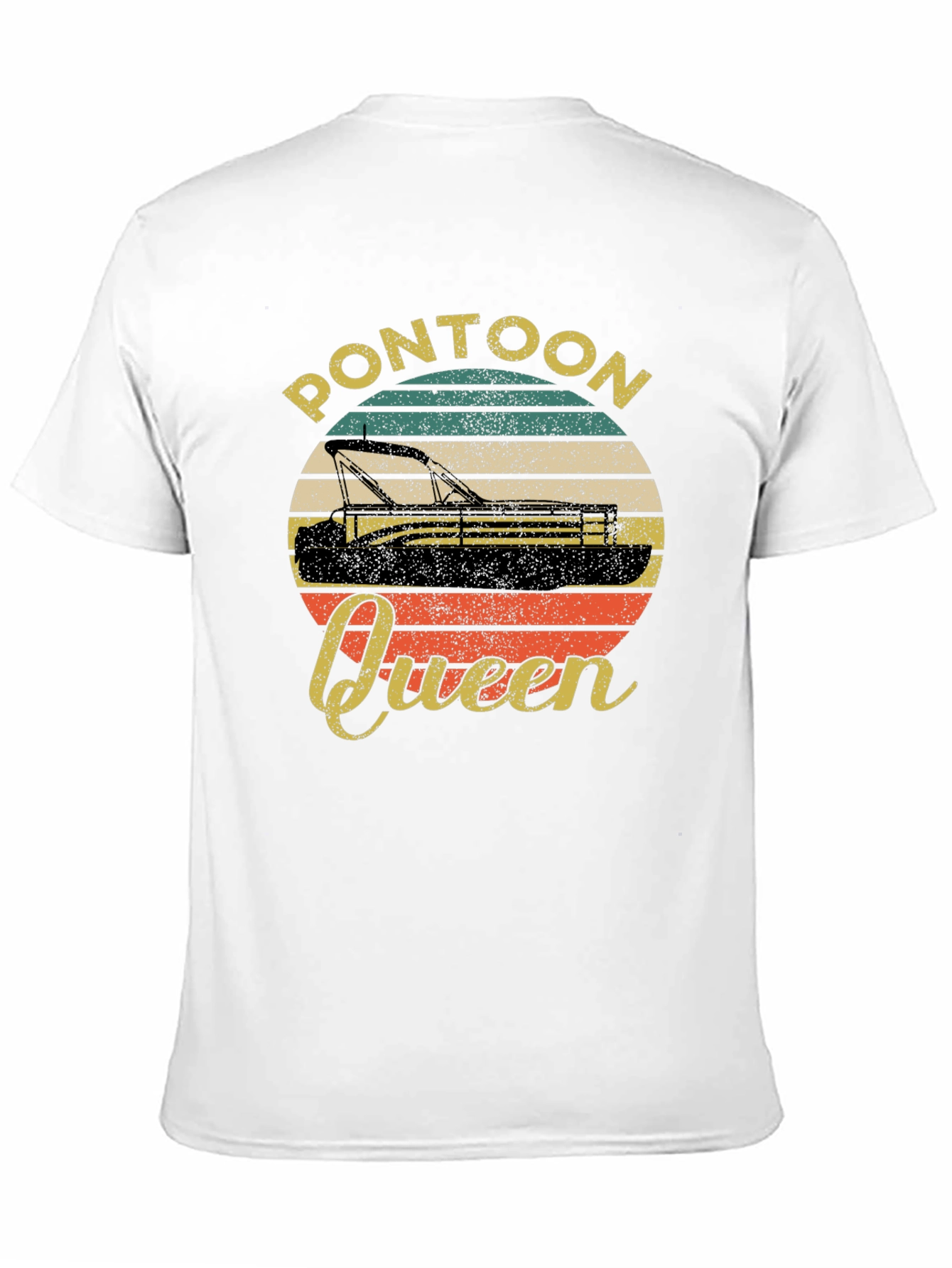 Pontoon Queen Graphic T-Shirt - Retro Design