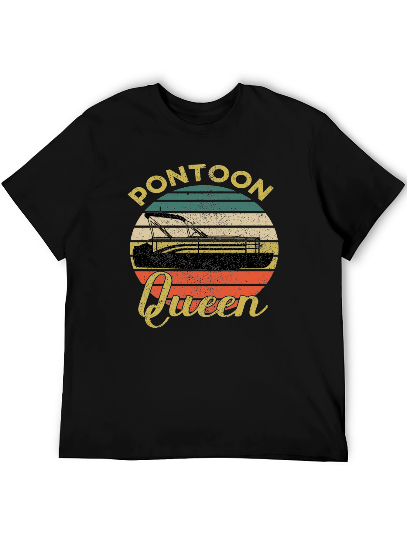 Pontoon Queen Graphic T-Shirt - Retro Design