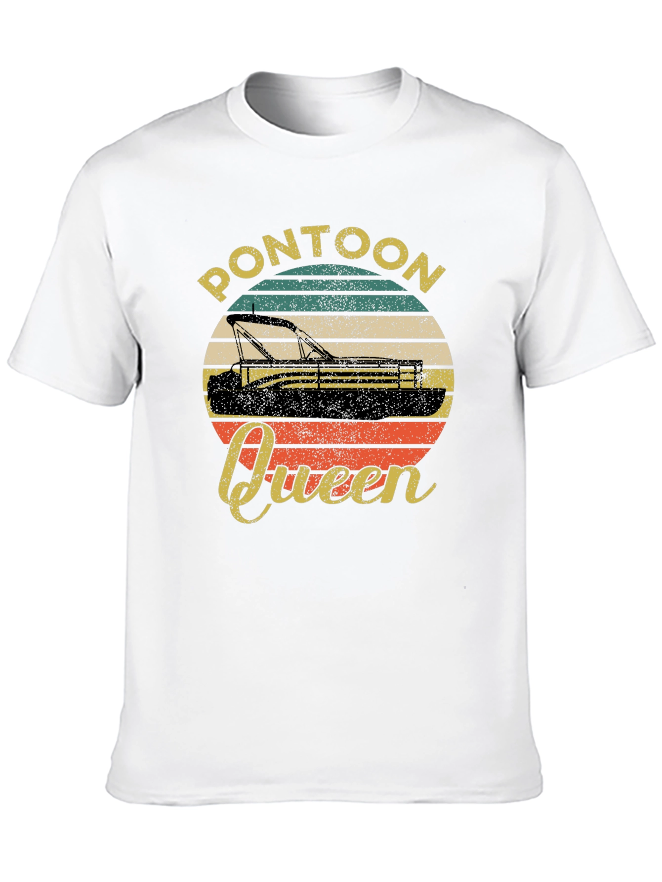 Pontoon Queen Graphic T-Shirt - Retro Design