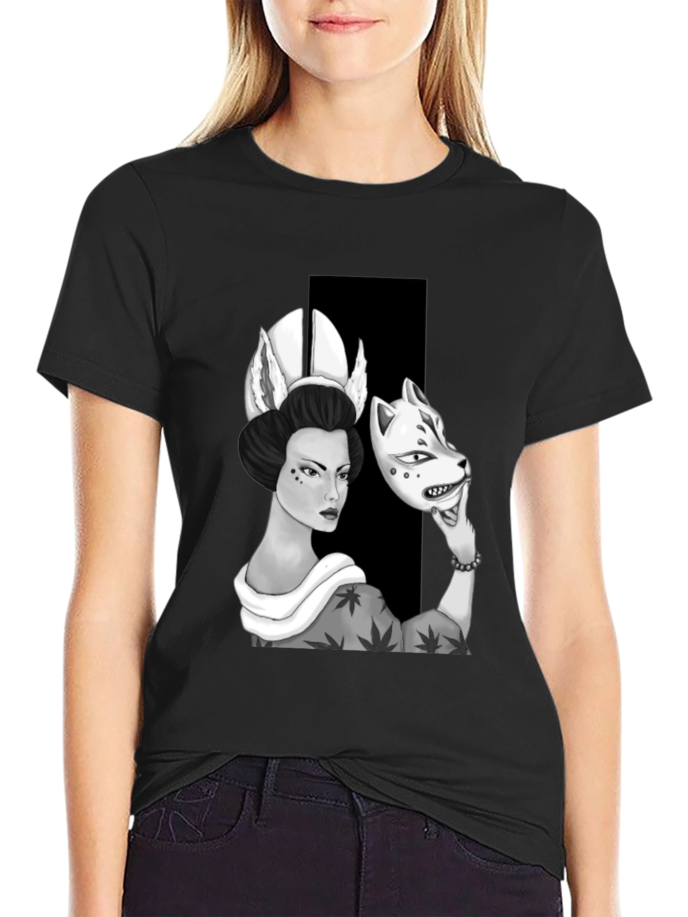Geisha Mask T-Shirt: Unique Graphic Tee