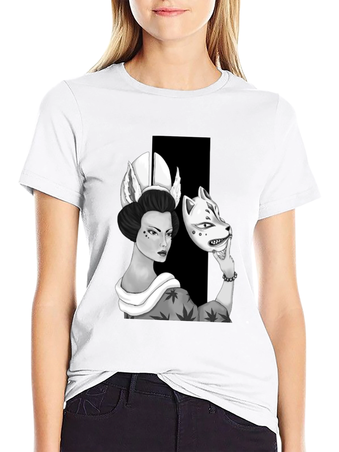 Geisha Mask T-Shirt: Unique Graphic Tee