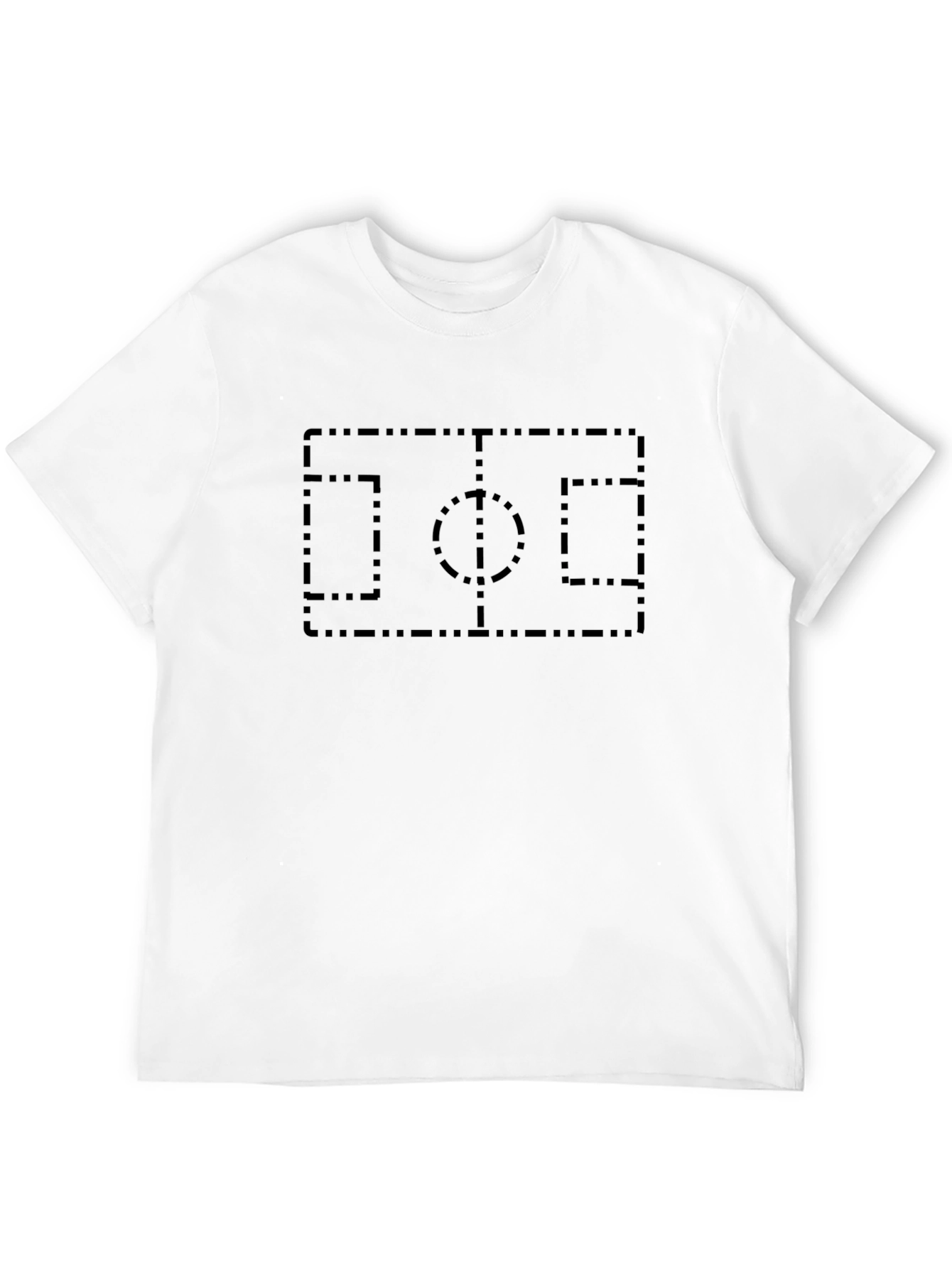 Soccer Field Outline T-Shirt - Black