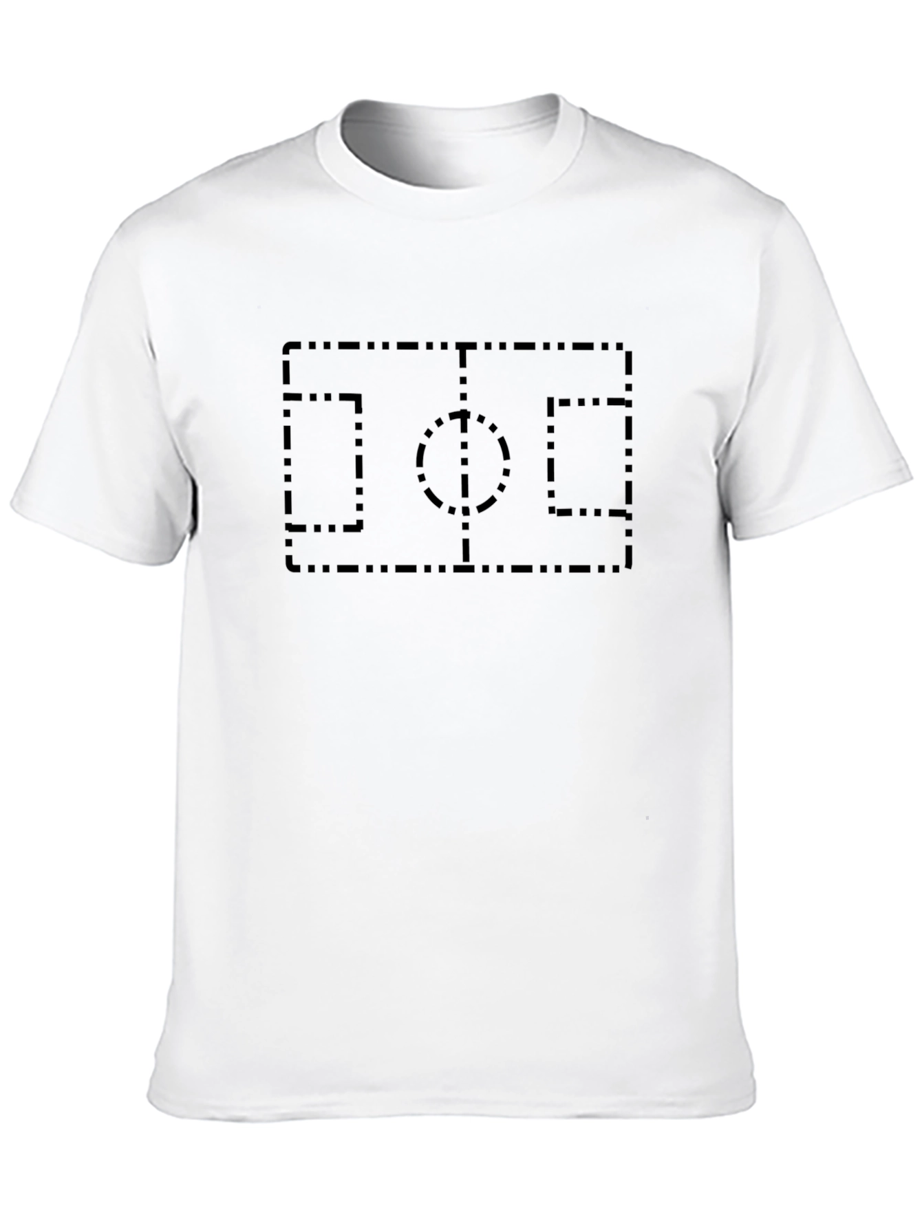 Soccer Field Outline T-Shirt - Black