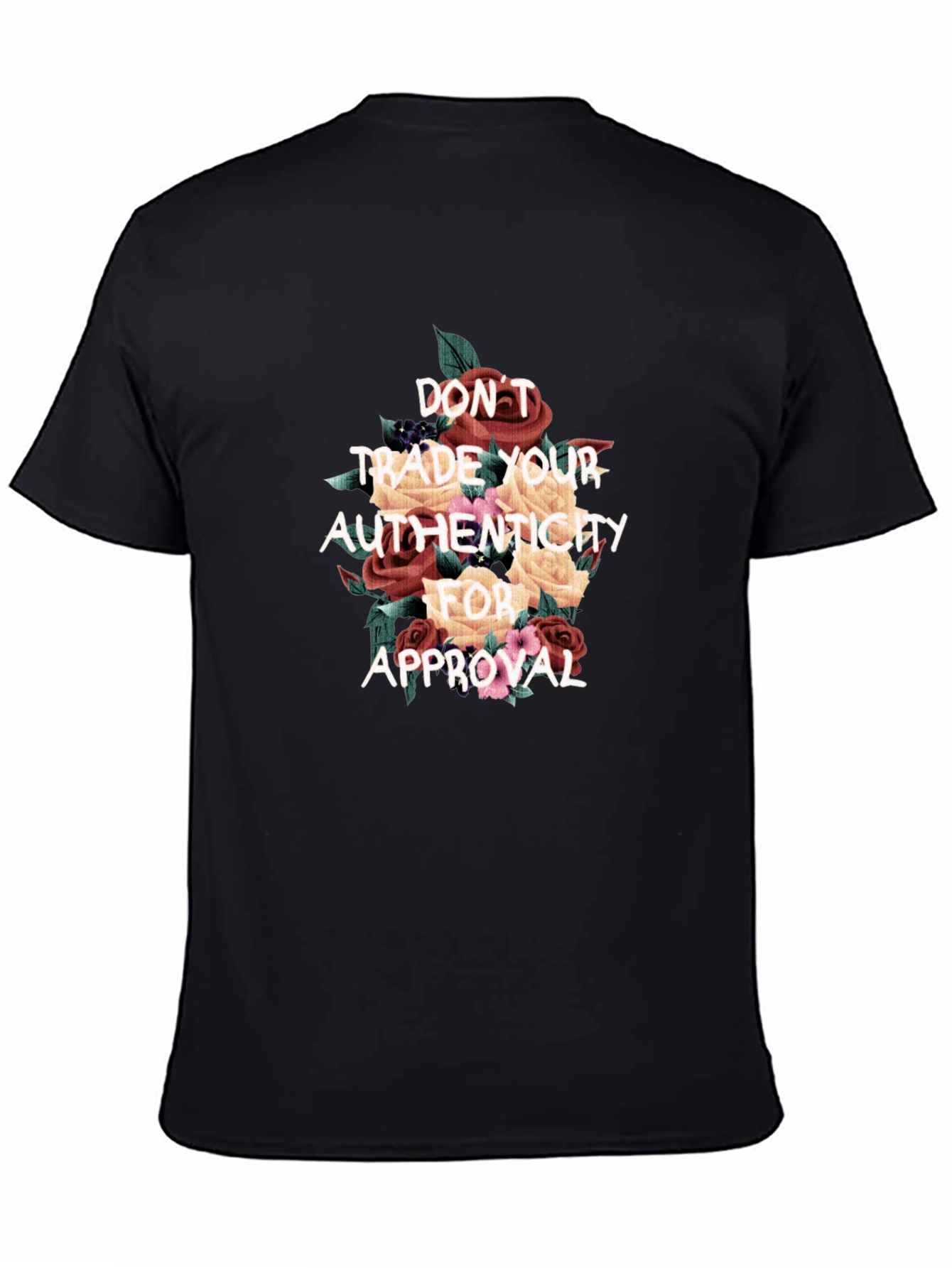 Floral Authenticity T-Shirt - Black