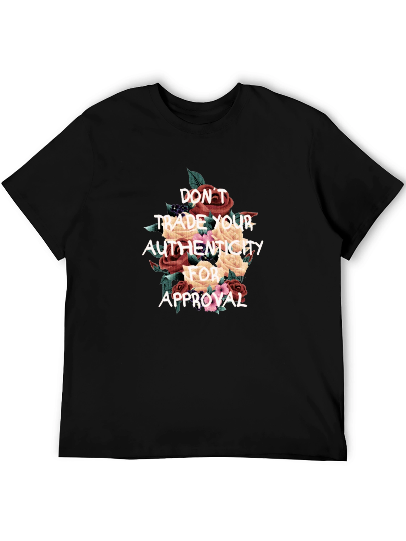 Floral Authenticity T-Shirt - Black