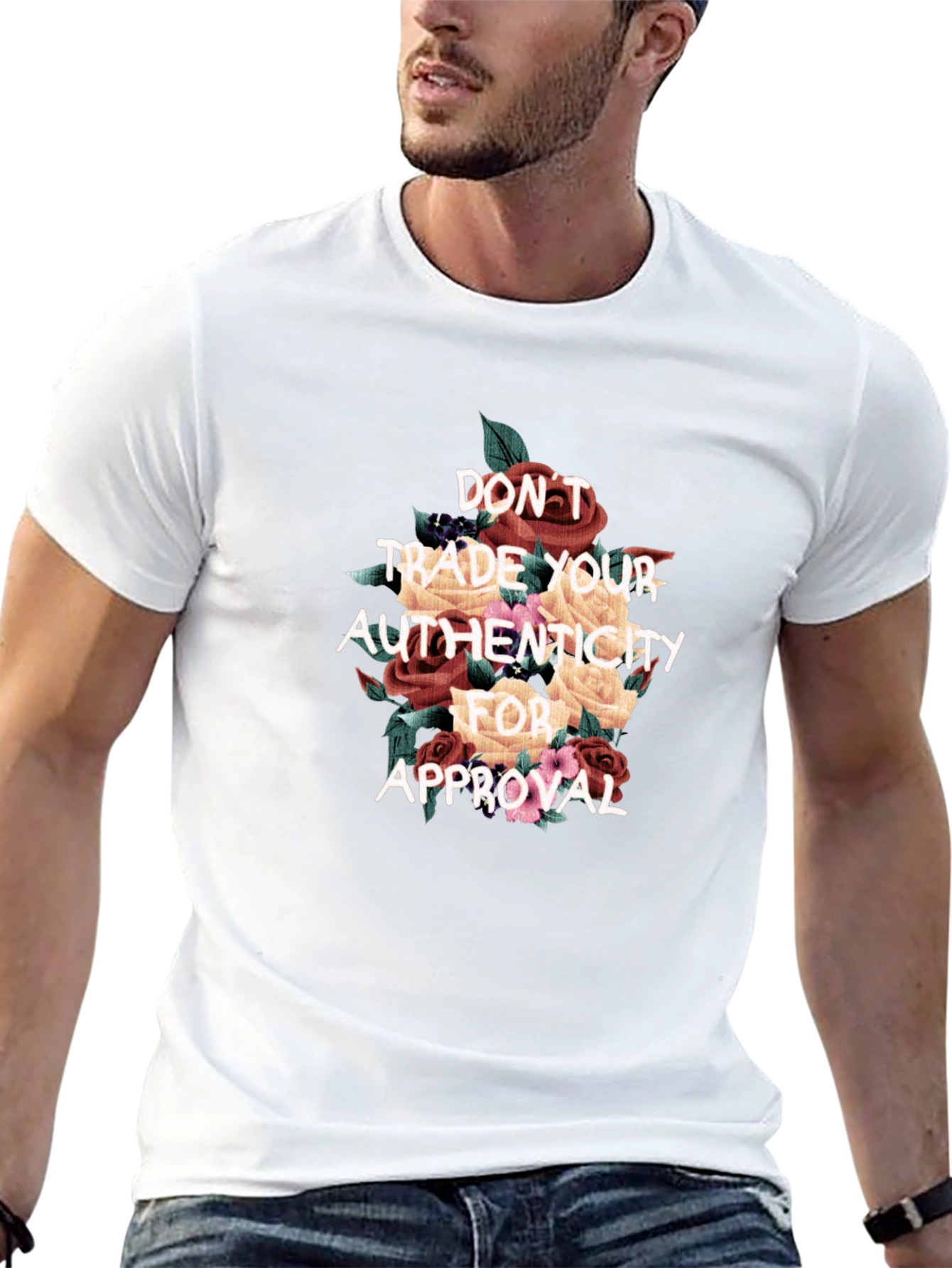 Floral Authenticity T-Shirt - Black