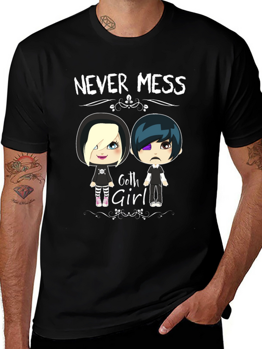 Never Mess with Goth Girl Black T-Shirt