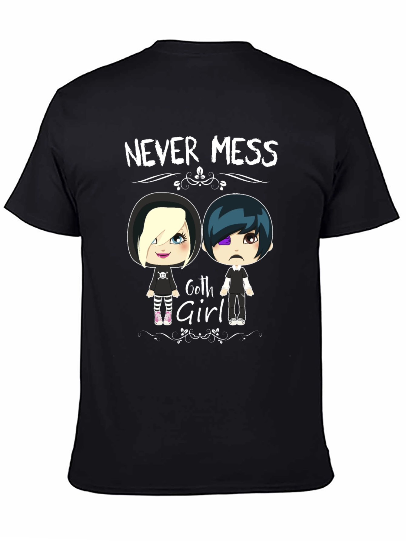 Never Mess with Goth Girl Black T-Shirt