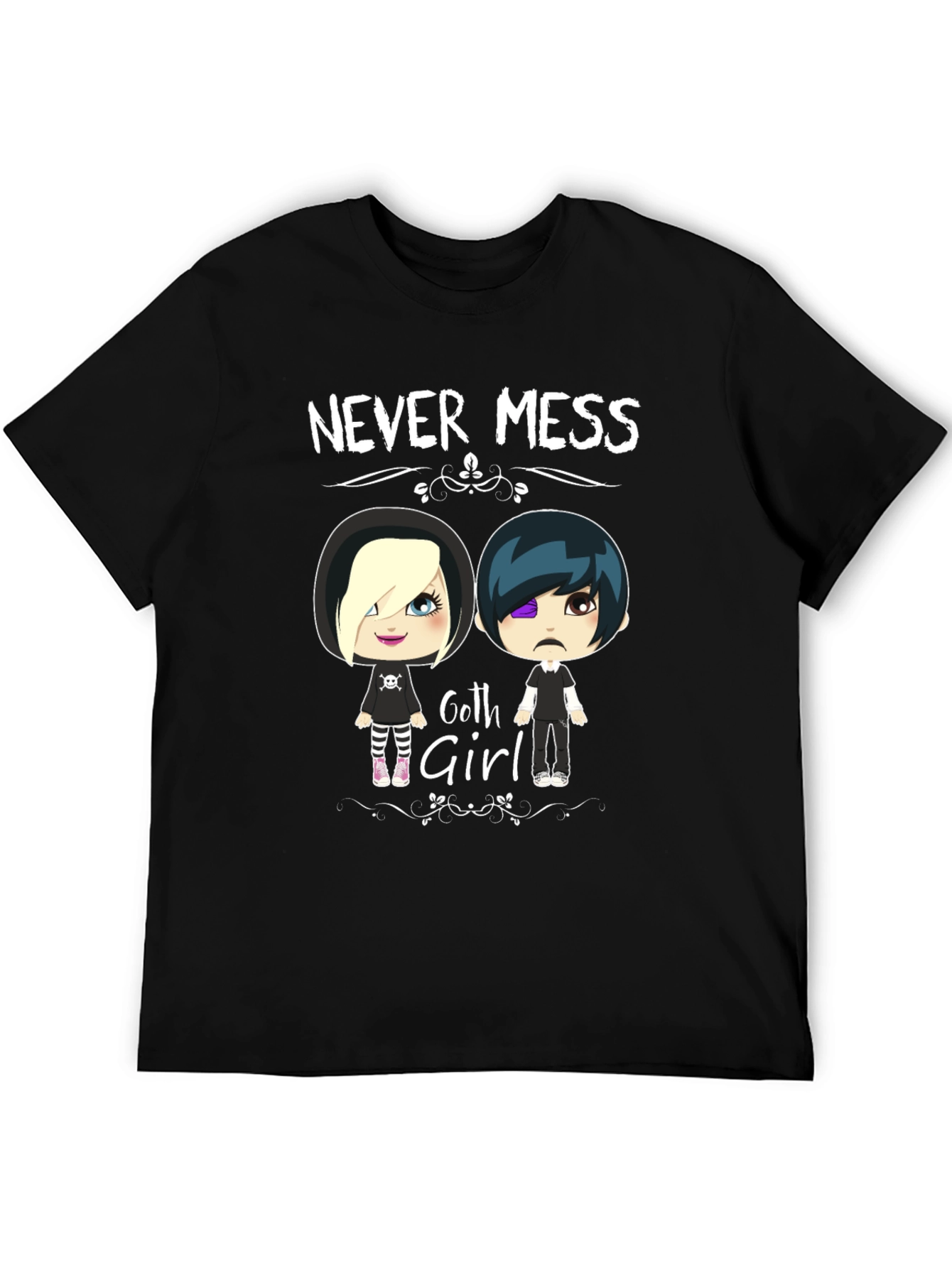 Never Mess with Goth Girl Black T-Shirt