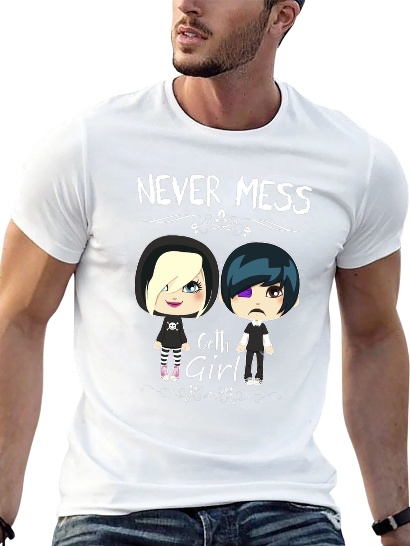 Never Mess with Goth Girl Black T-Shirt