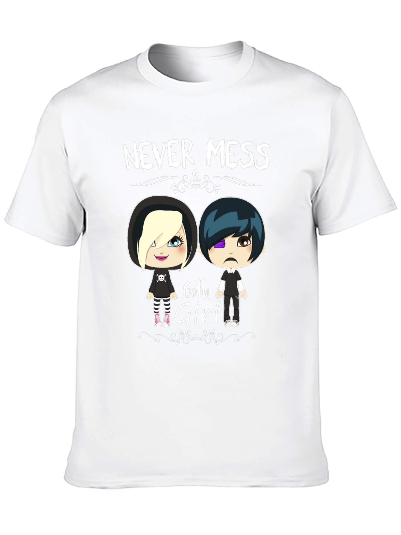 Never Mess with Goth Girl Black T-Shirt