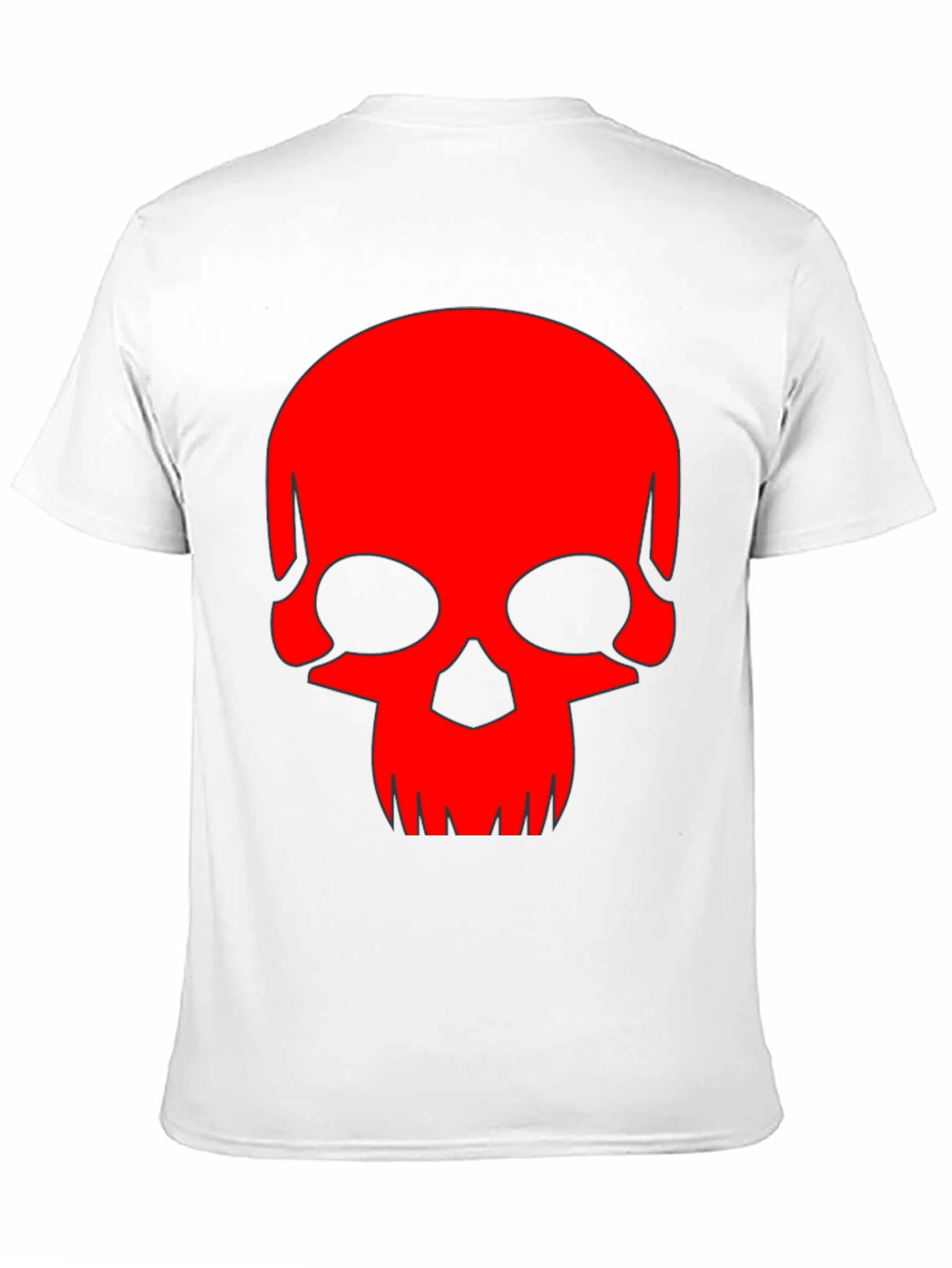 Skull Graphic Tee - Bold Red Design