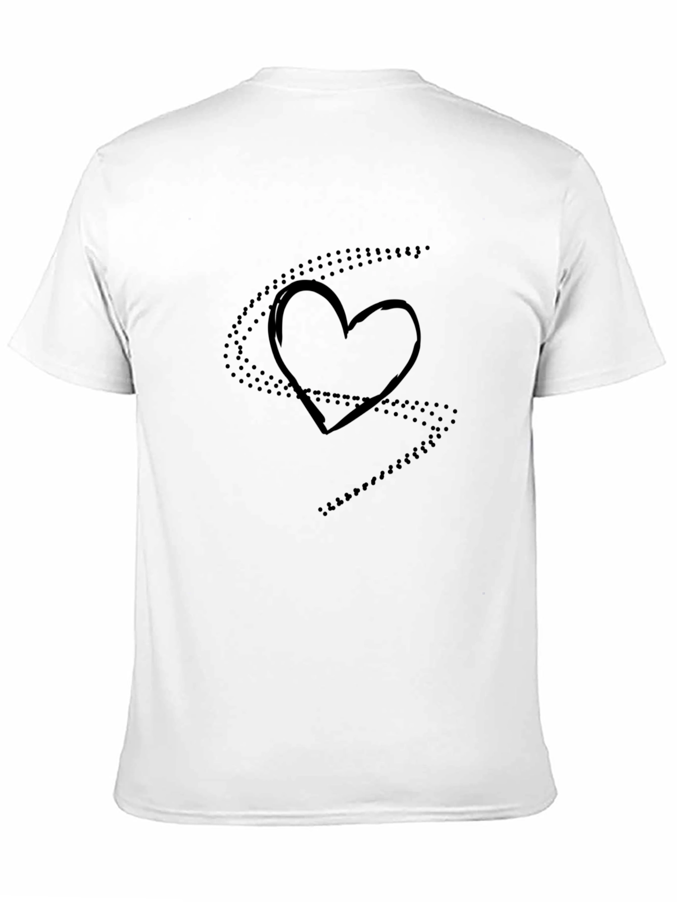 Heart Trail Black T-Shirt - Express Your Love!