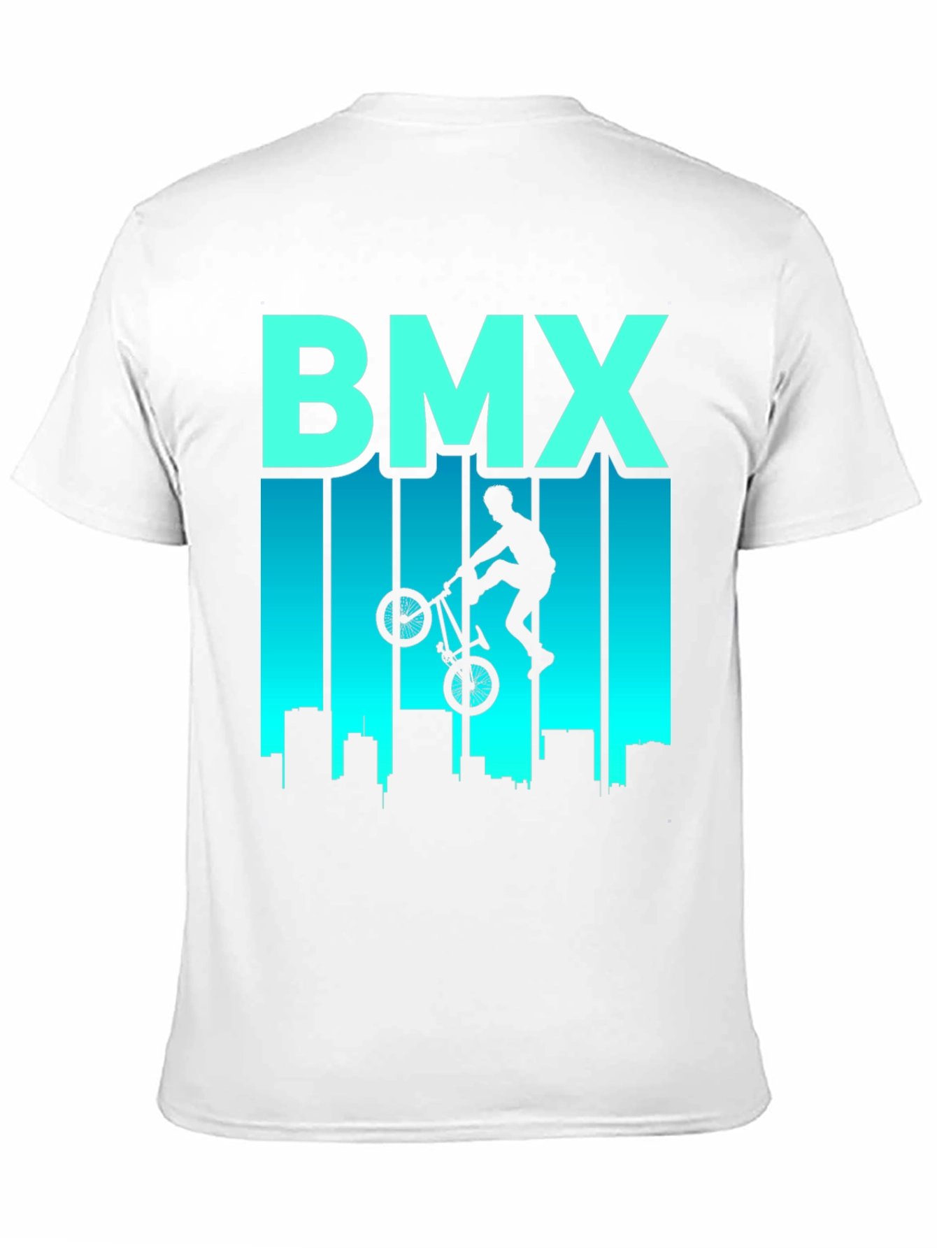 BMX Rider Graphic T-Shirt - Cityscape Design