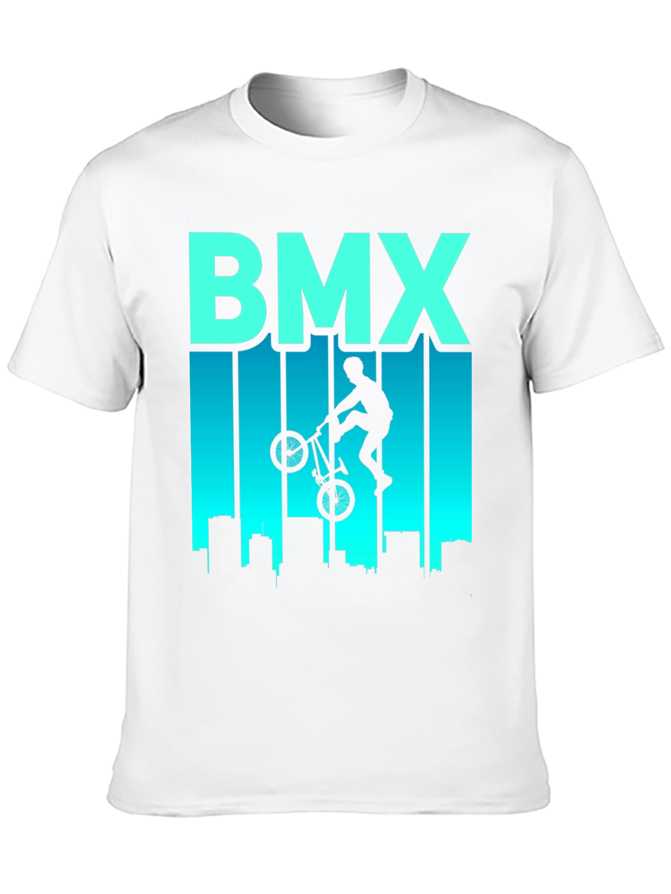 BMX Rider Graphic T-Shirt - Cityscape Design