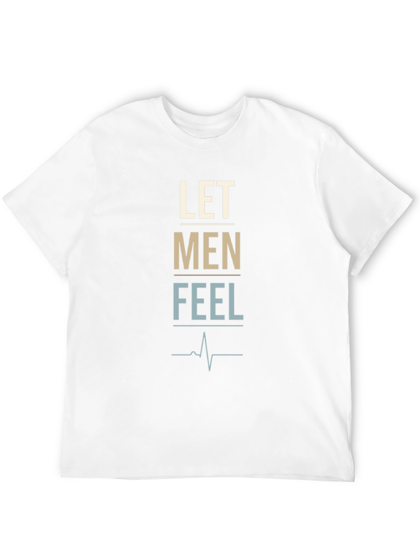 Let Men Feel Graphic Tee - Trendy Black T-Shirt