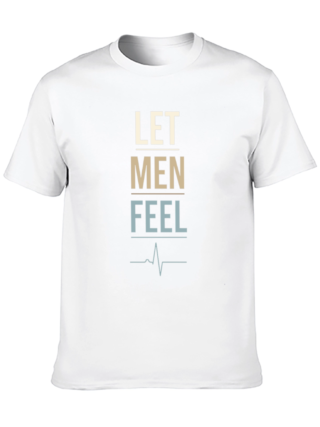 Let Men Feel Graphic Tee - Trendy Black T-Shirt