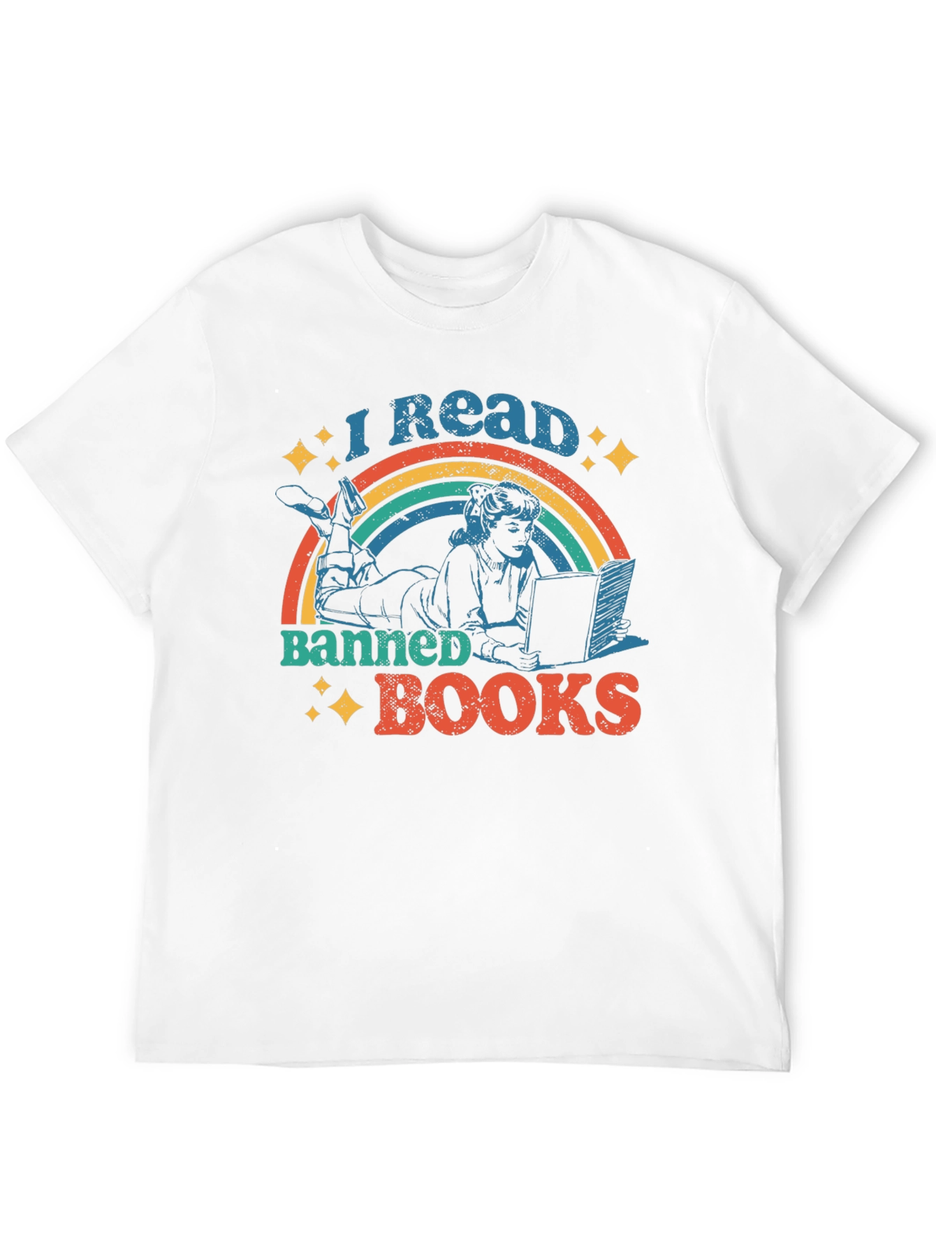 I Read Banned Books Retro Graphic T-Shirt