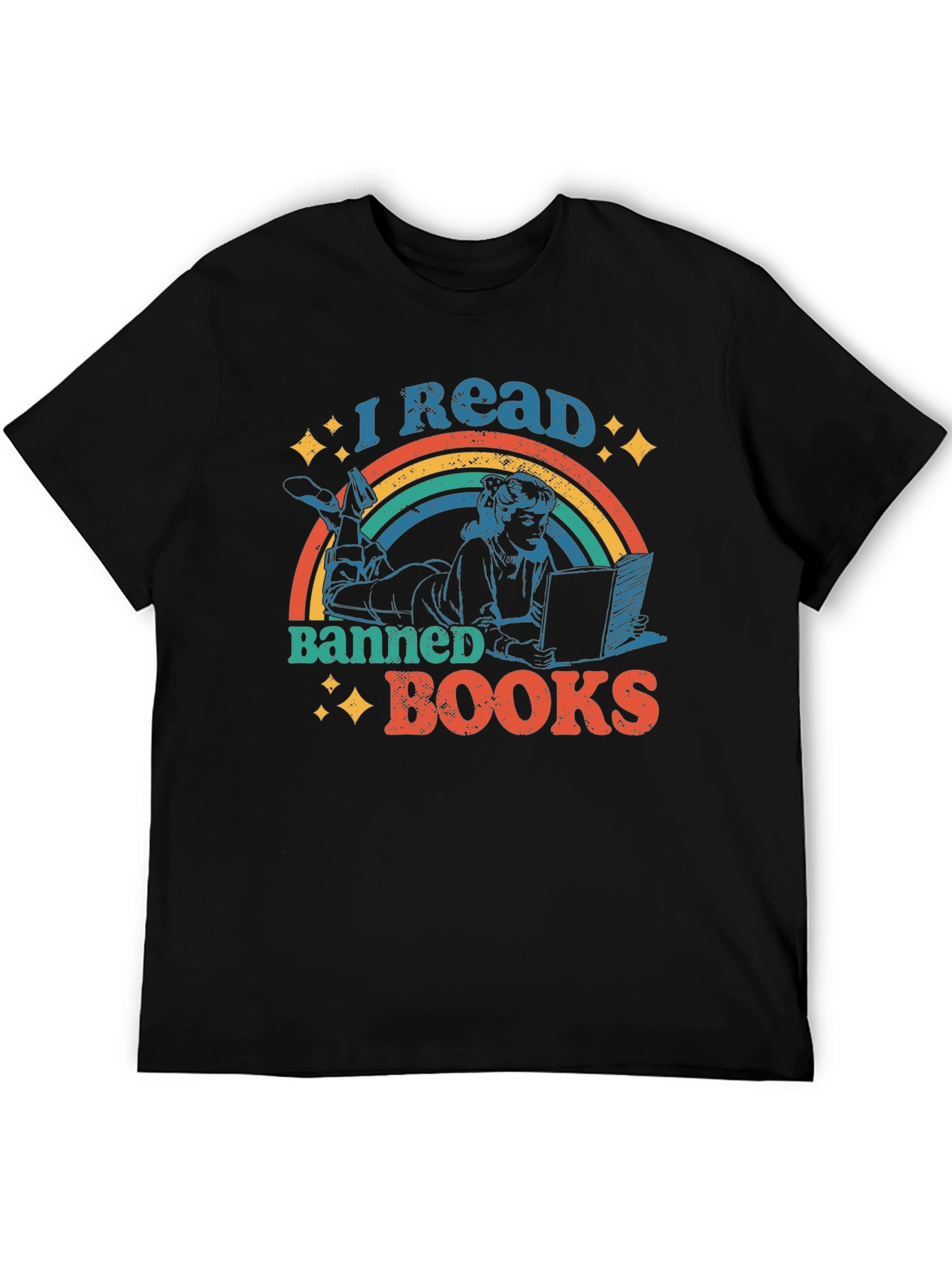 I Read Banned Books Retro Graphic T-Shirt