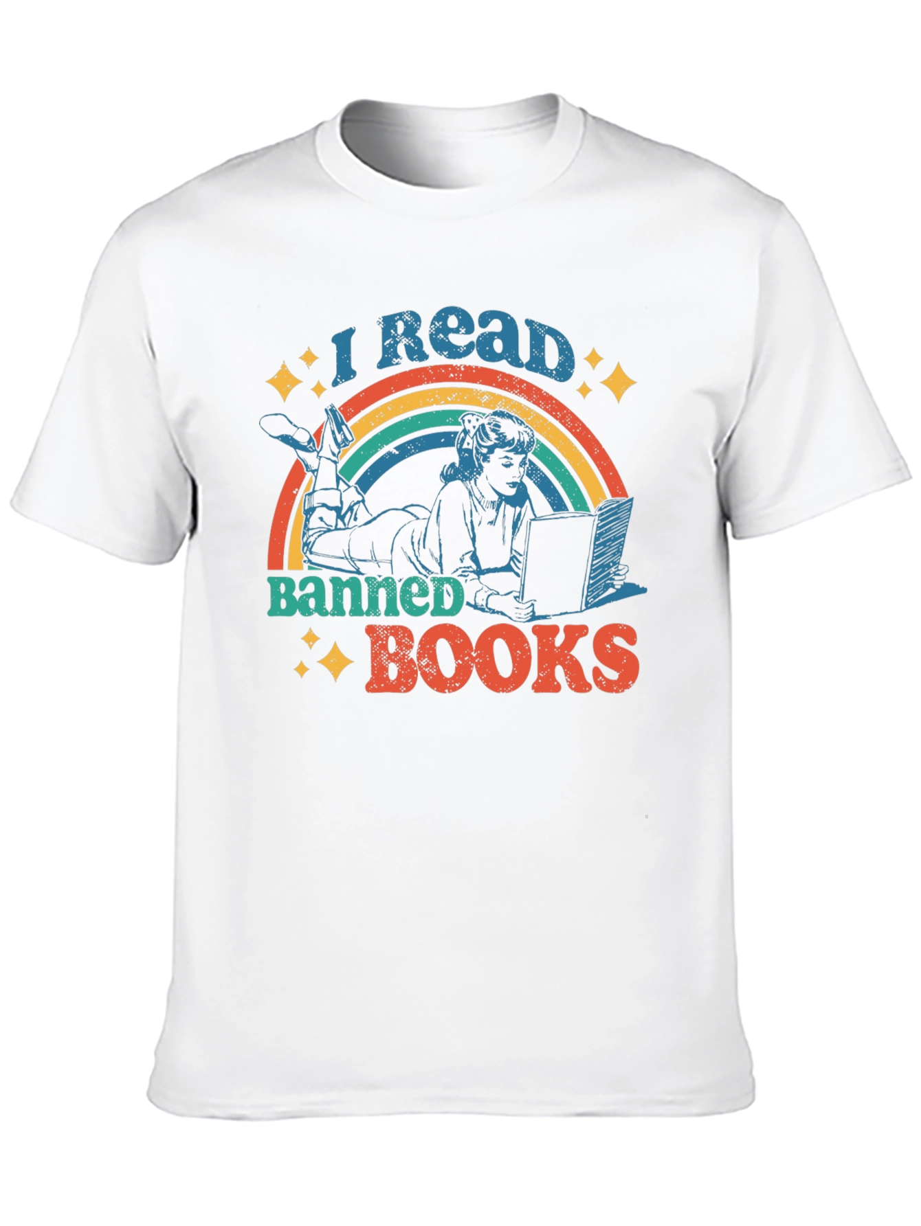I Read Banned Books Retro Graphic T-Shirt