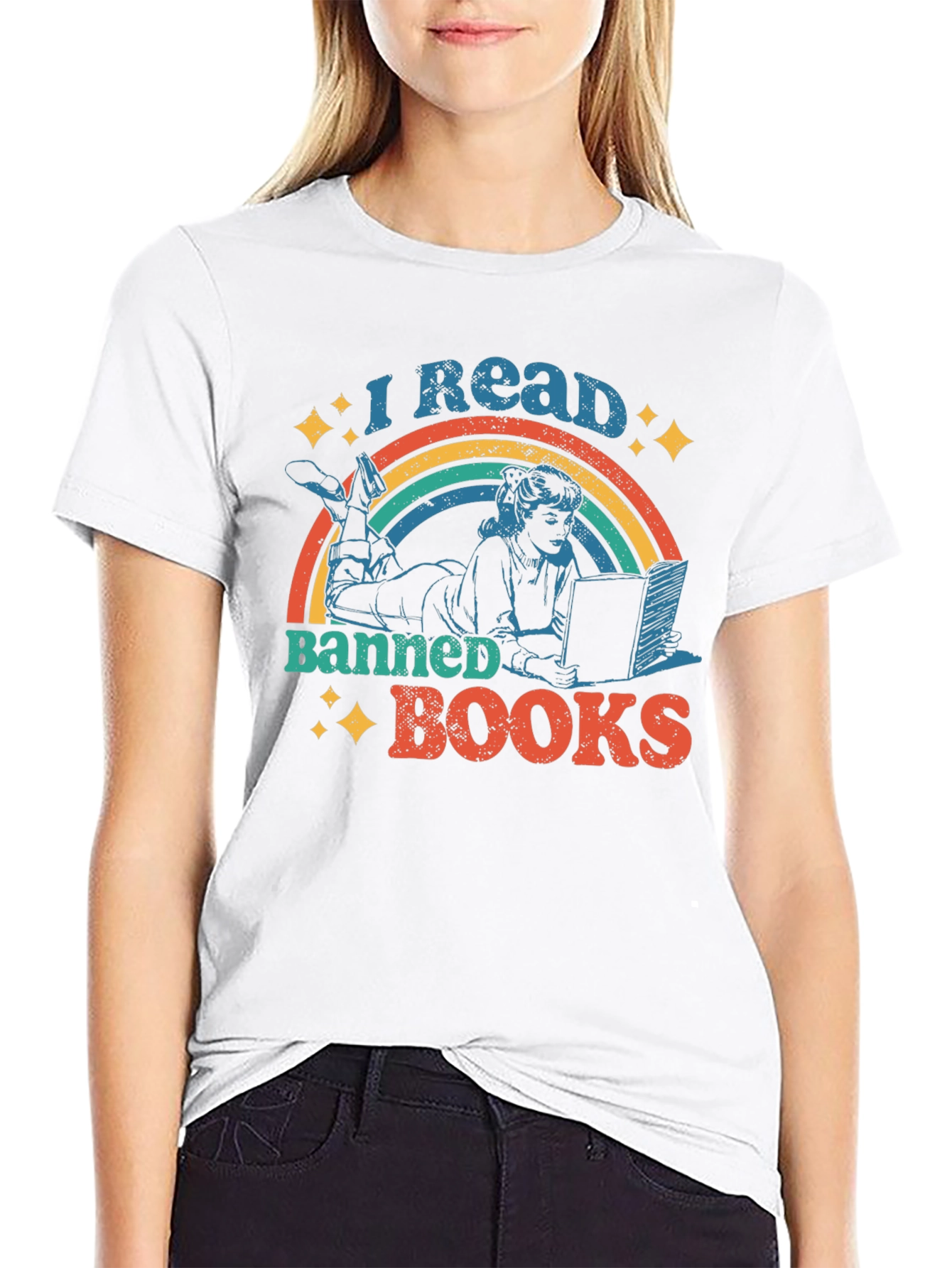 I Read Banned Books Retro Graphic T-Shirt