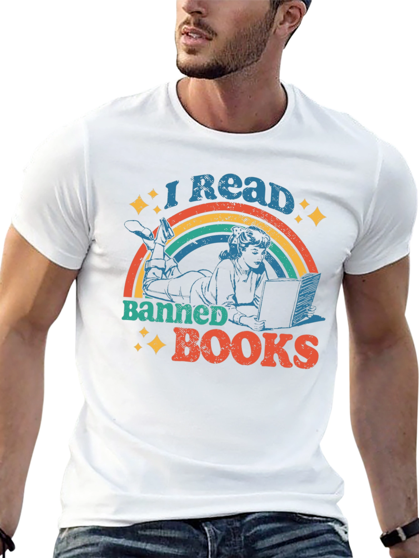 I Read Banned Books Retro Graphic T-Shirt