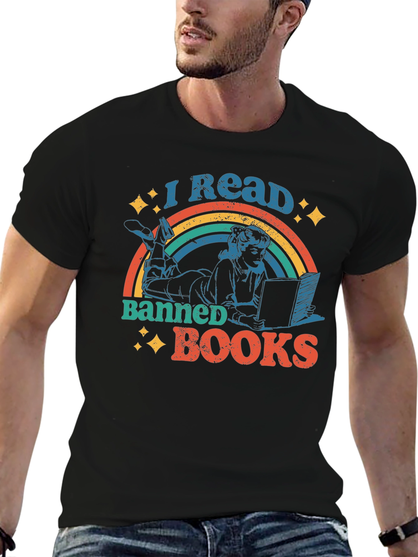 I Read Banned Books Retro Graphic T-Shirt