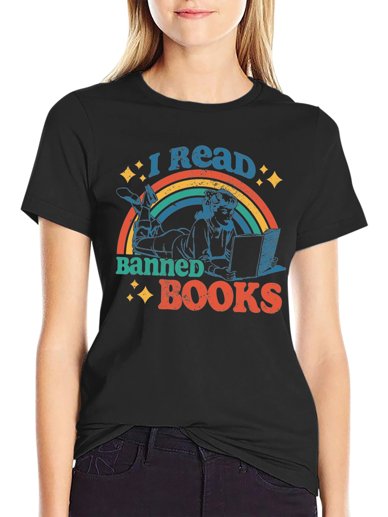I Read Banned Books Retro Graphic T-Shirt