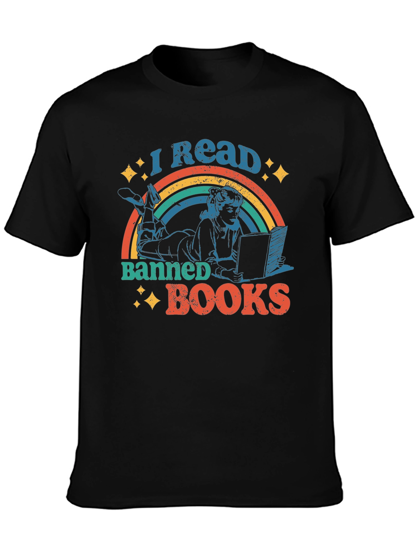 I Read Banned Books Retro Graphic T-Shirt