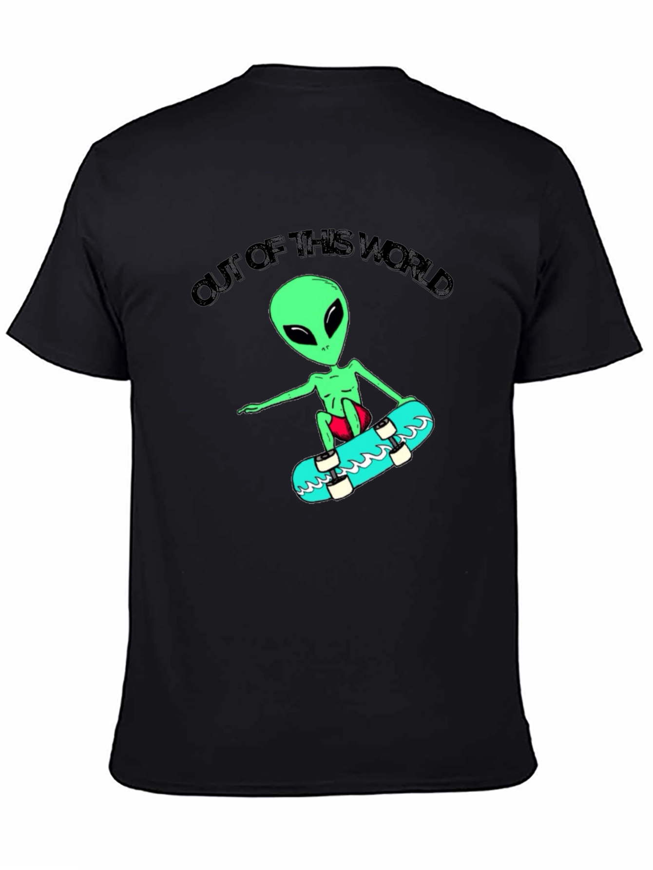 Alien Skateboarder T-Shirt: Out of This World Design
