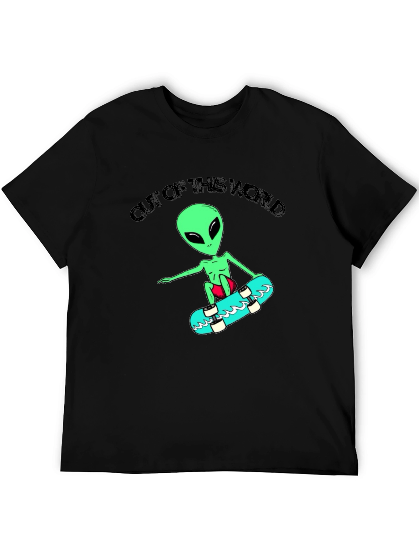 Alien Skateboarder T-Shirt: Out of This World Design
