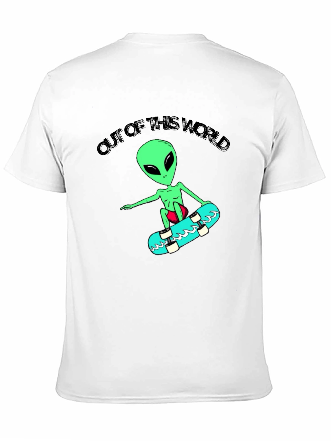 Alien Skateboarder T-Shirt: Out of This World Design
