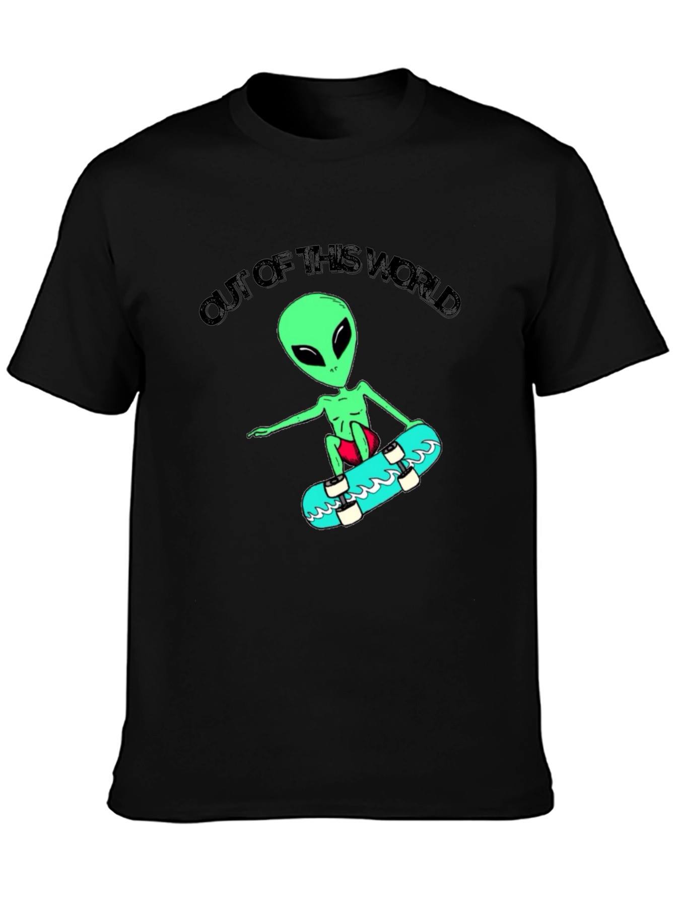 Alien Skateboarder T-Shirt: Out of This World Design