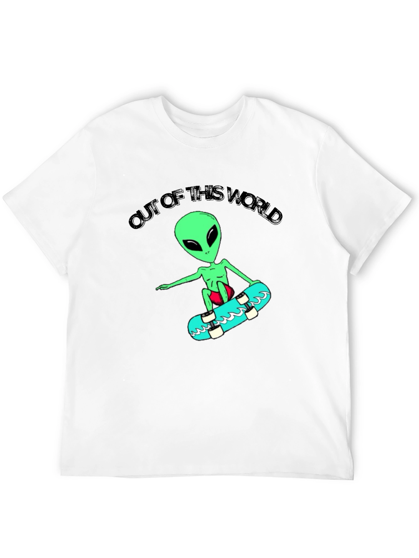 Alien Skateboarder T-Shirt: Out of This World Design