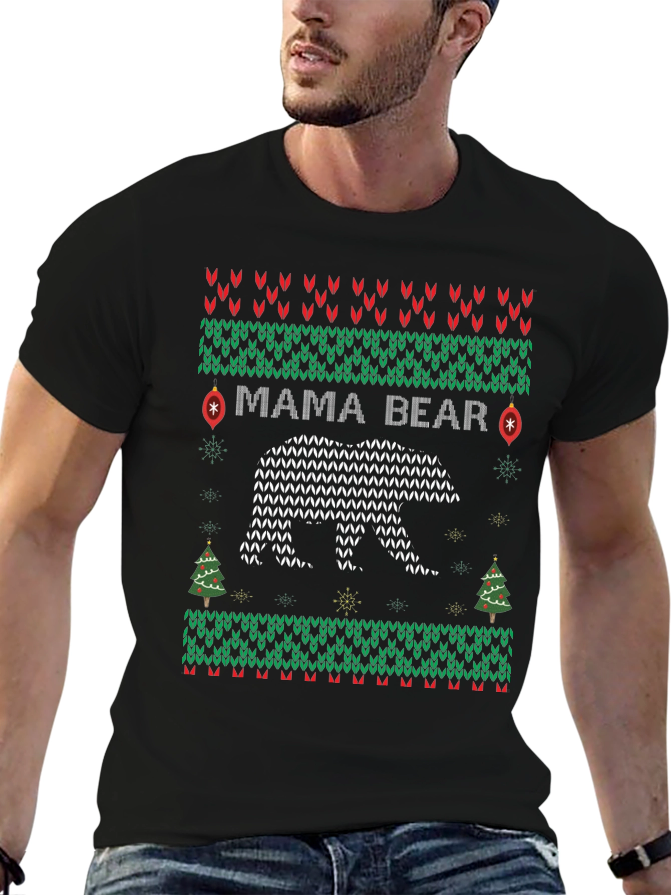 Mama Bear Ugly Christmas Sweater T-Shirt