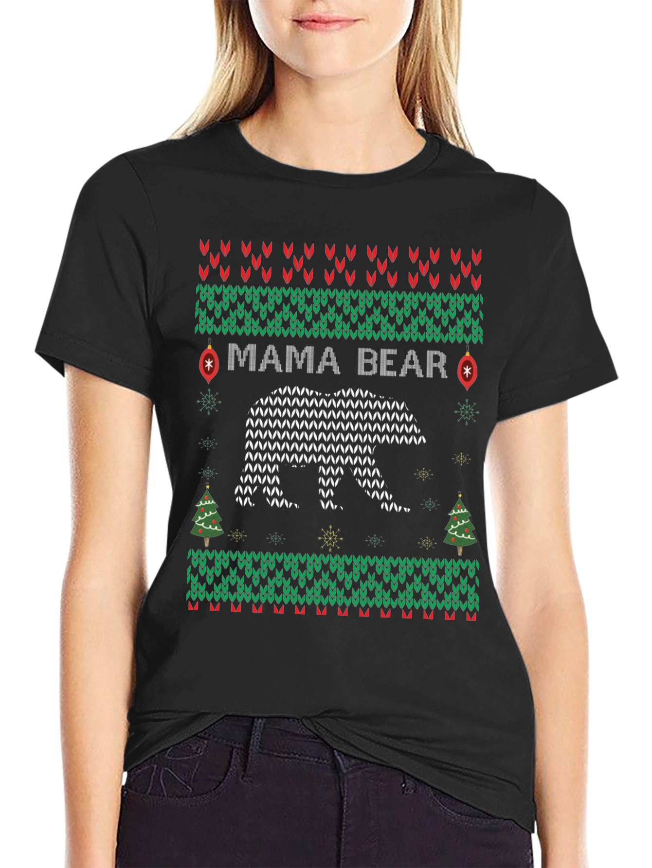 Mama Bear Ugly Christmas Sweater T-Shirt
