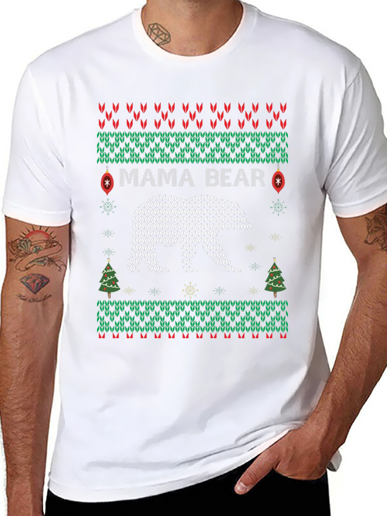 Mama Bear Ugly Christmas Sweater T-Shirt