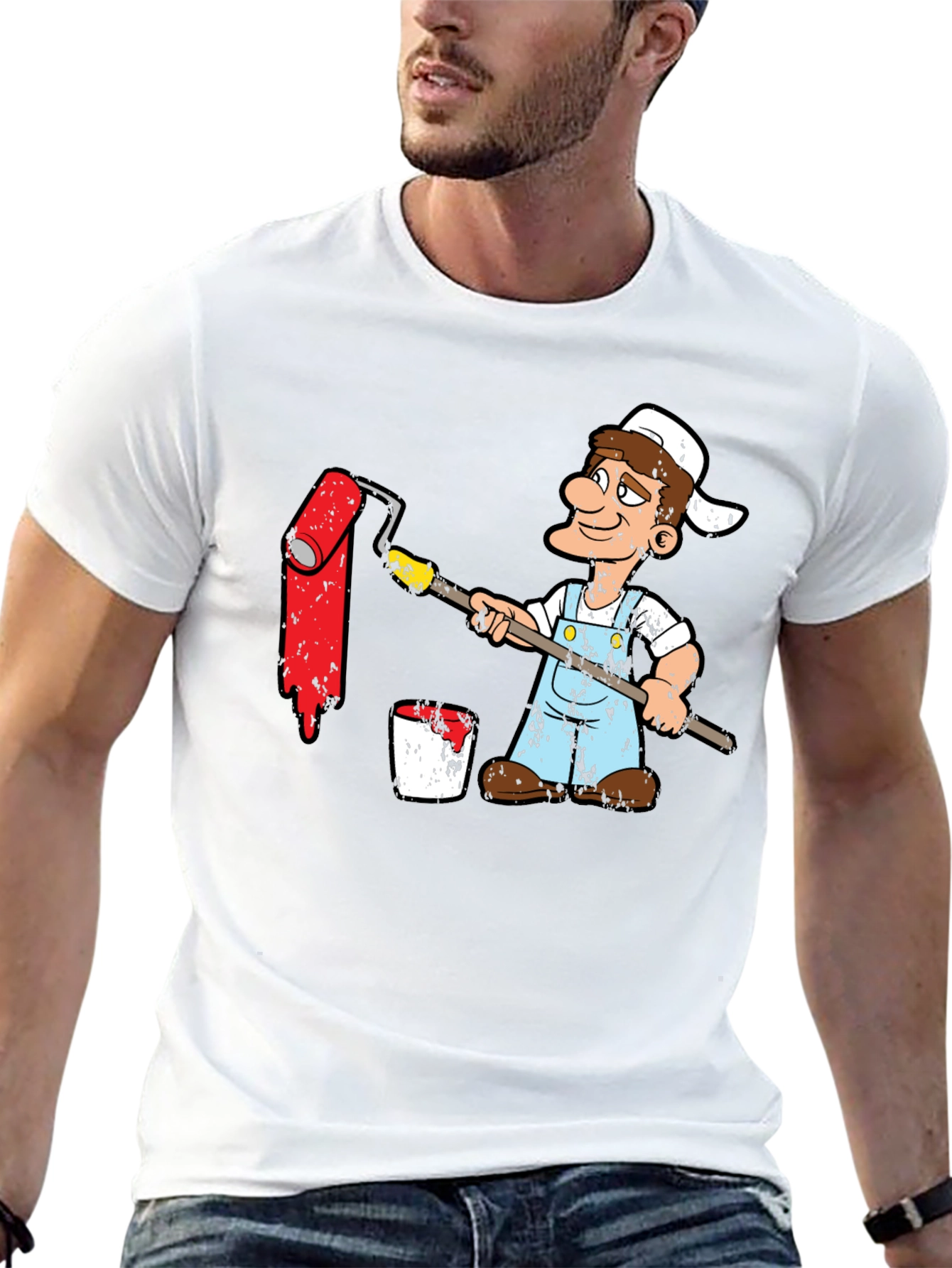 Painter Cartoon Graphic T-Shirt