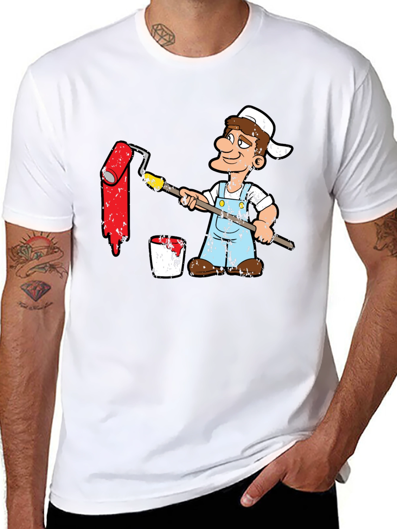 Painter Cartoon Graphic T-Shirt