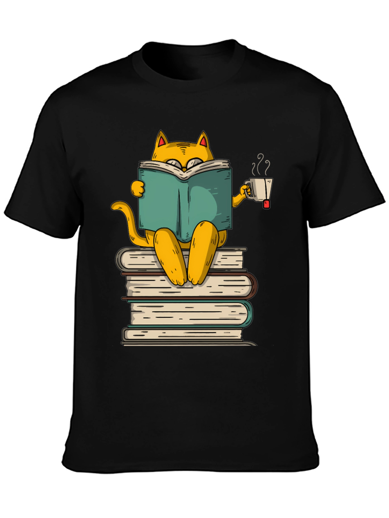 Bookish Cat T-Shirt - Literary Kitten Tee