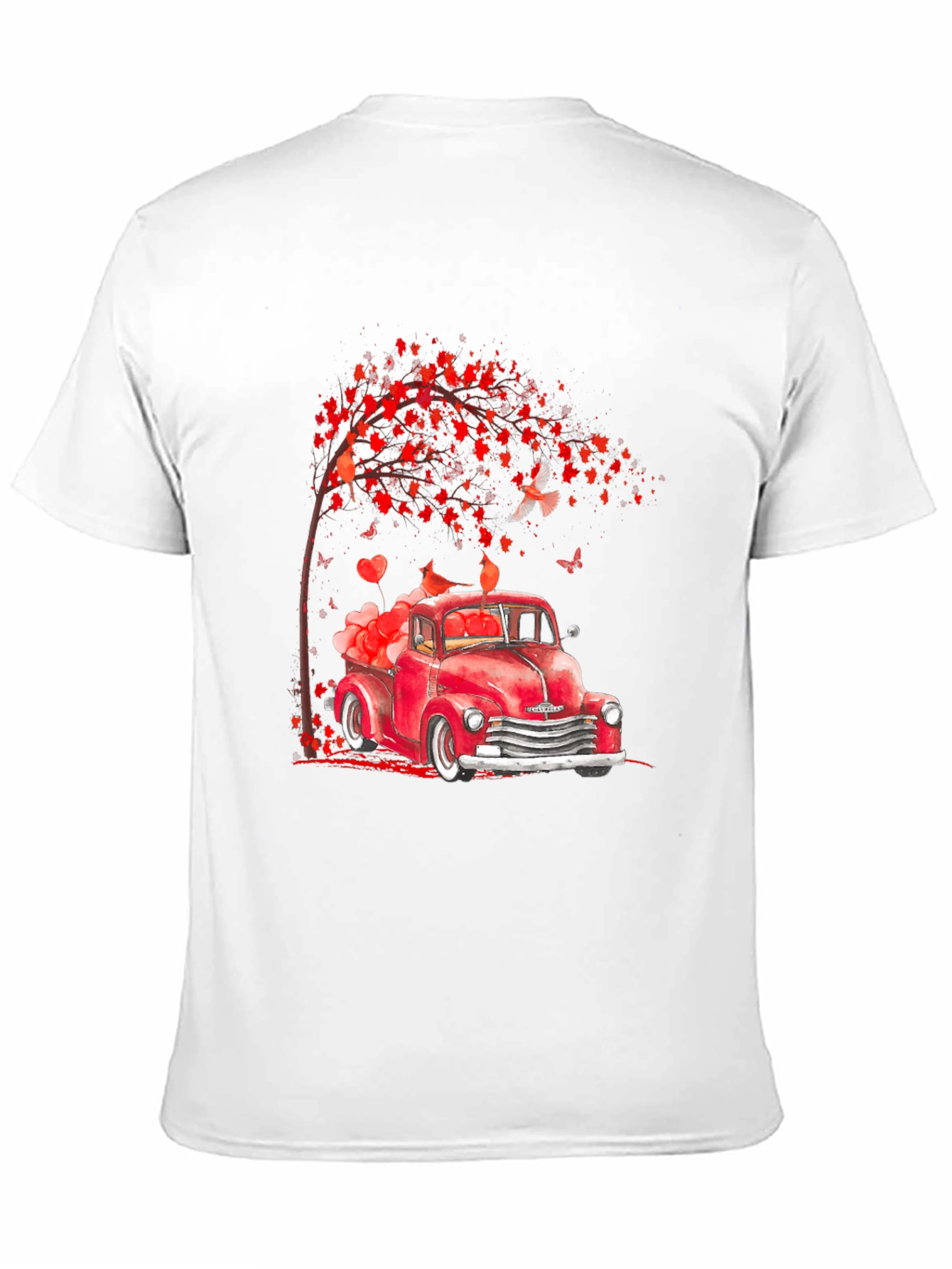 Valentines Red Truck Graphic T-Shirt