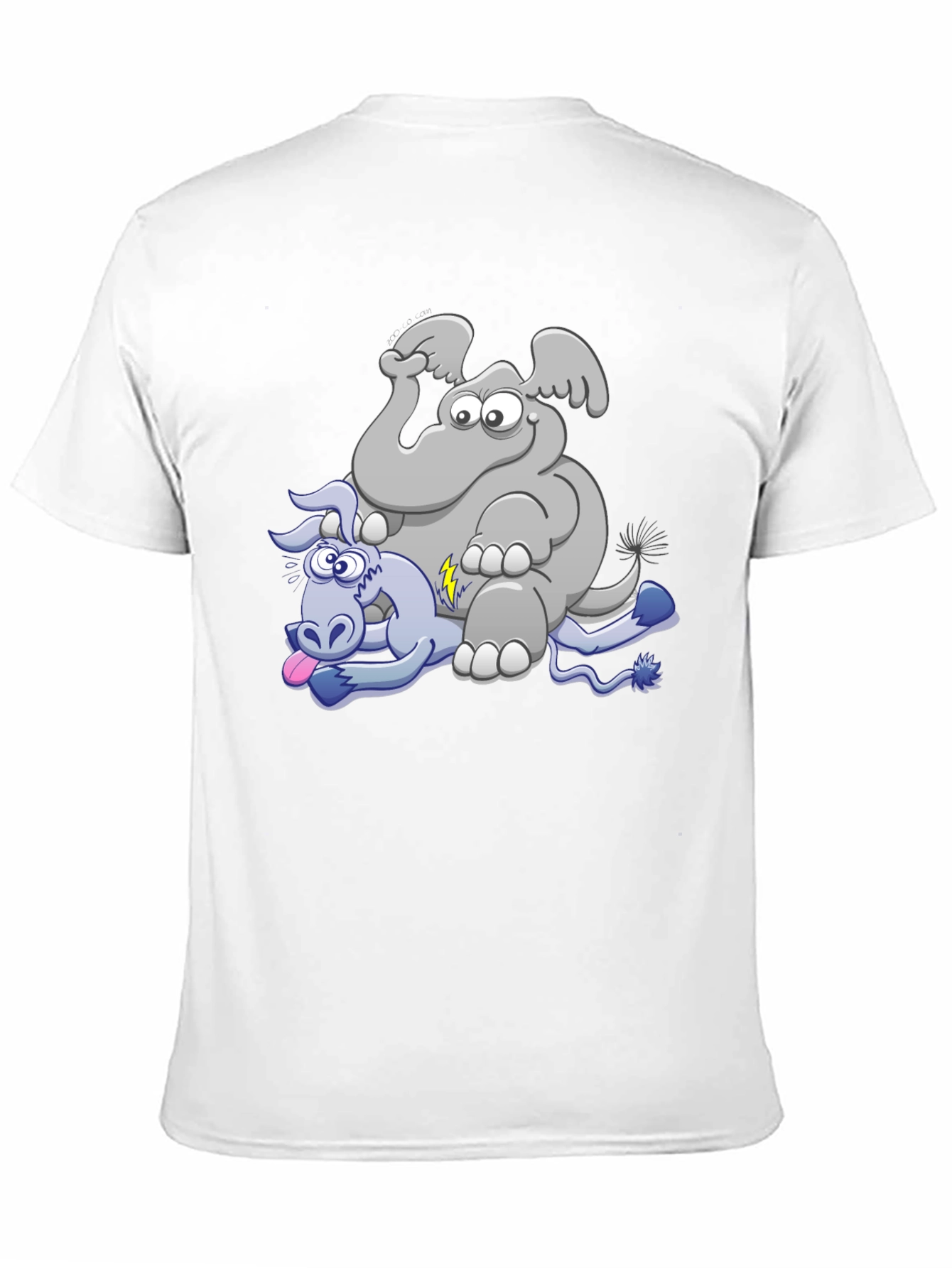 Elephant & Donkey Cartoon T-Shirt