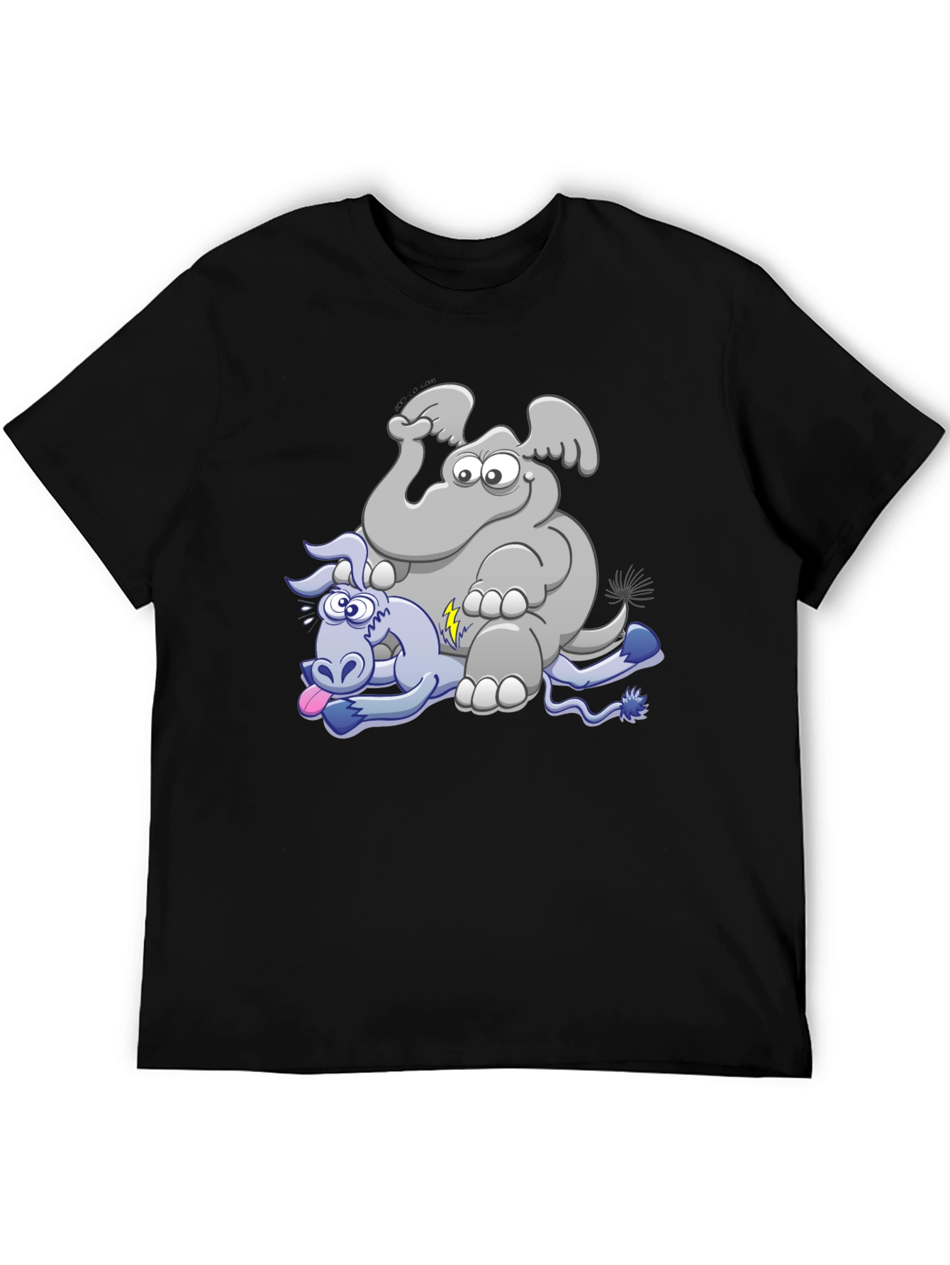 Elephant & Donkey Cartoon T-Shirt