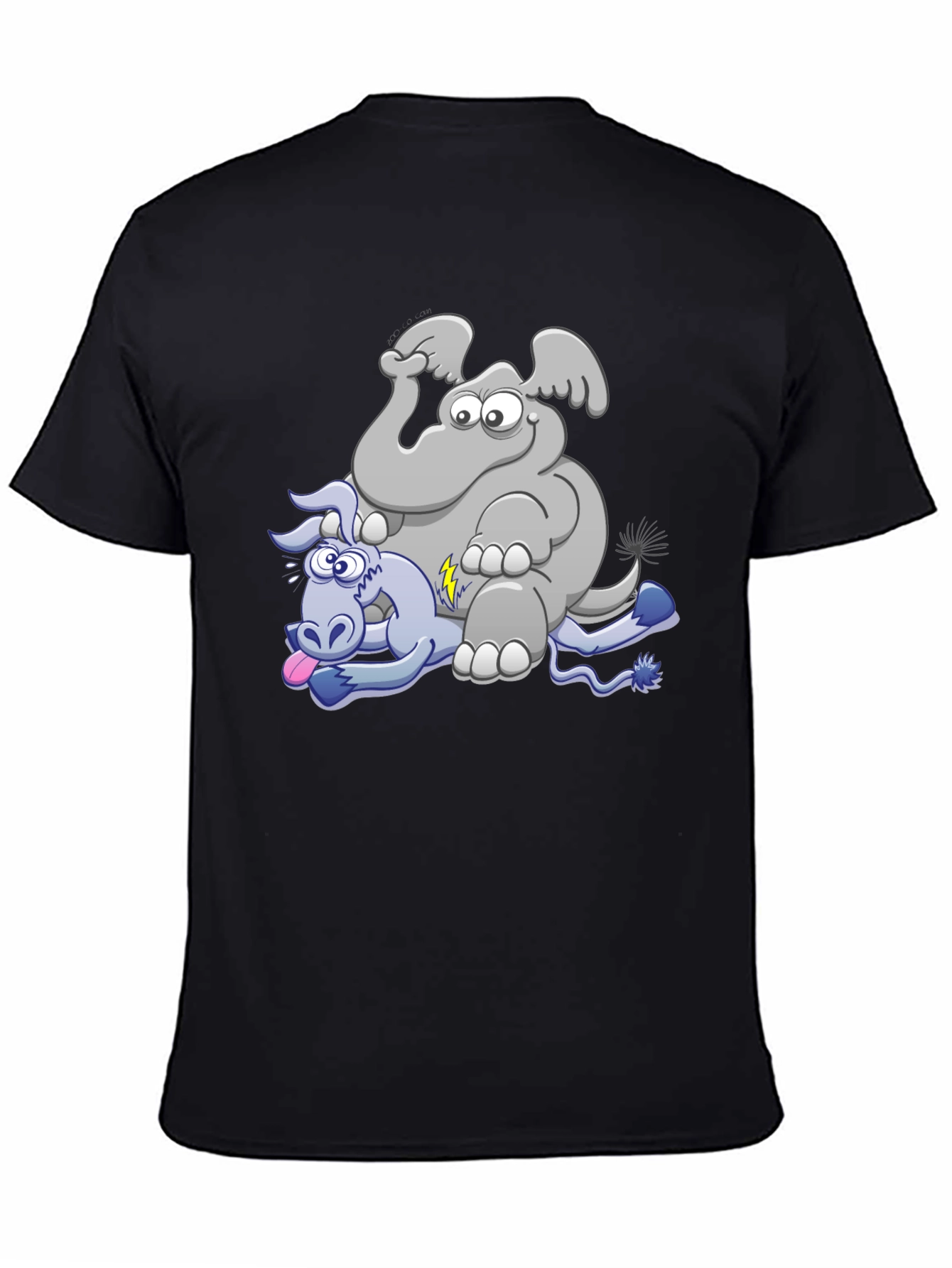 Elephant & Donkey Cartoon T-Shirt