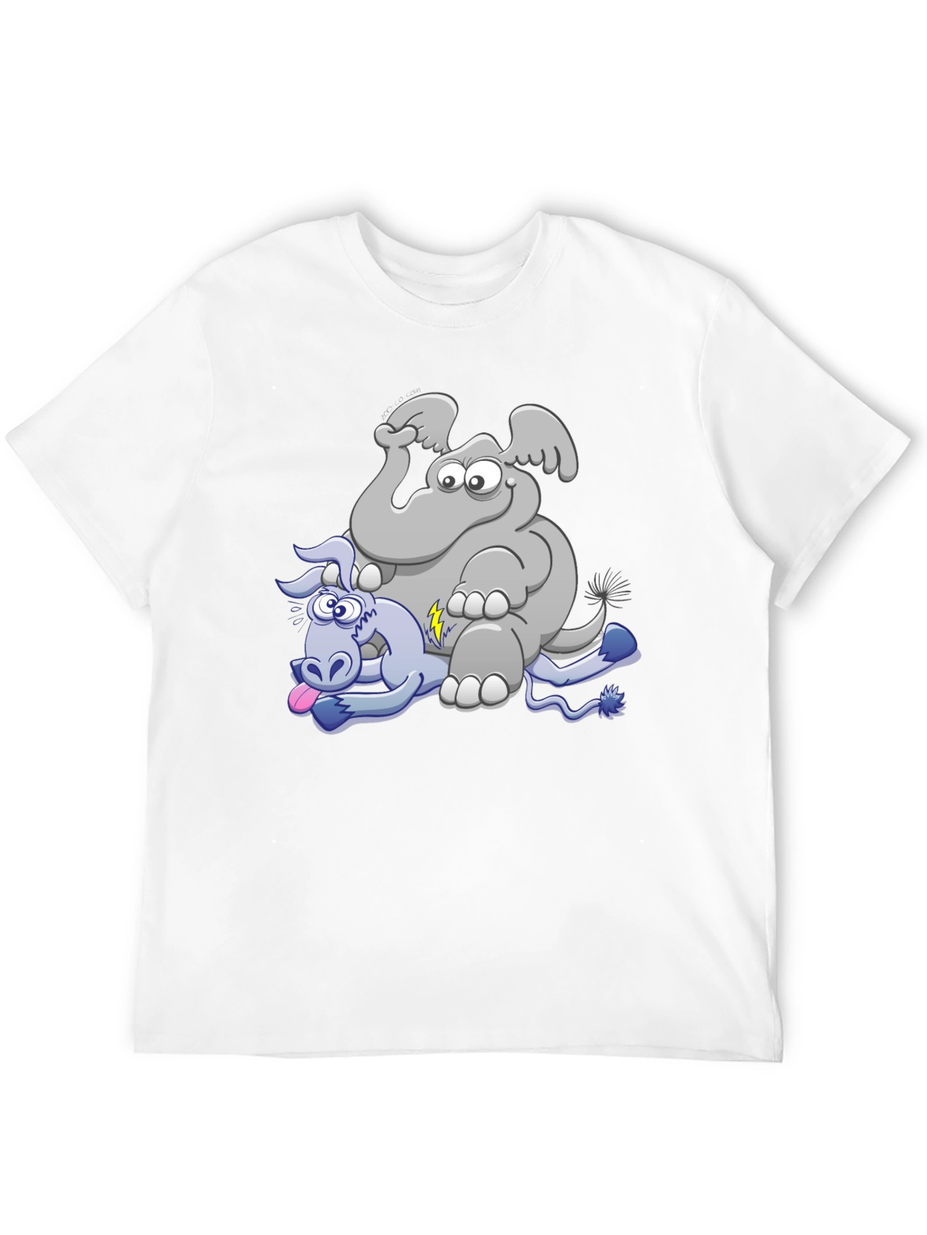 Elephant & Donkey Cartoon T-Shirt