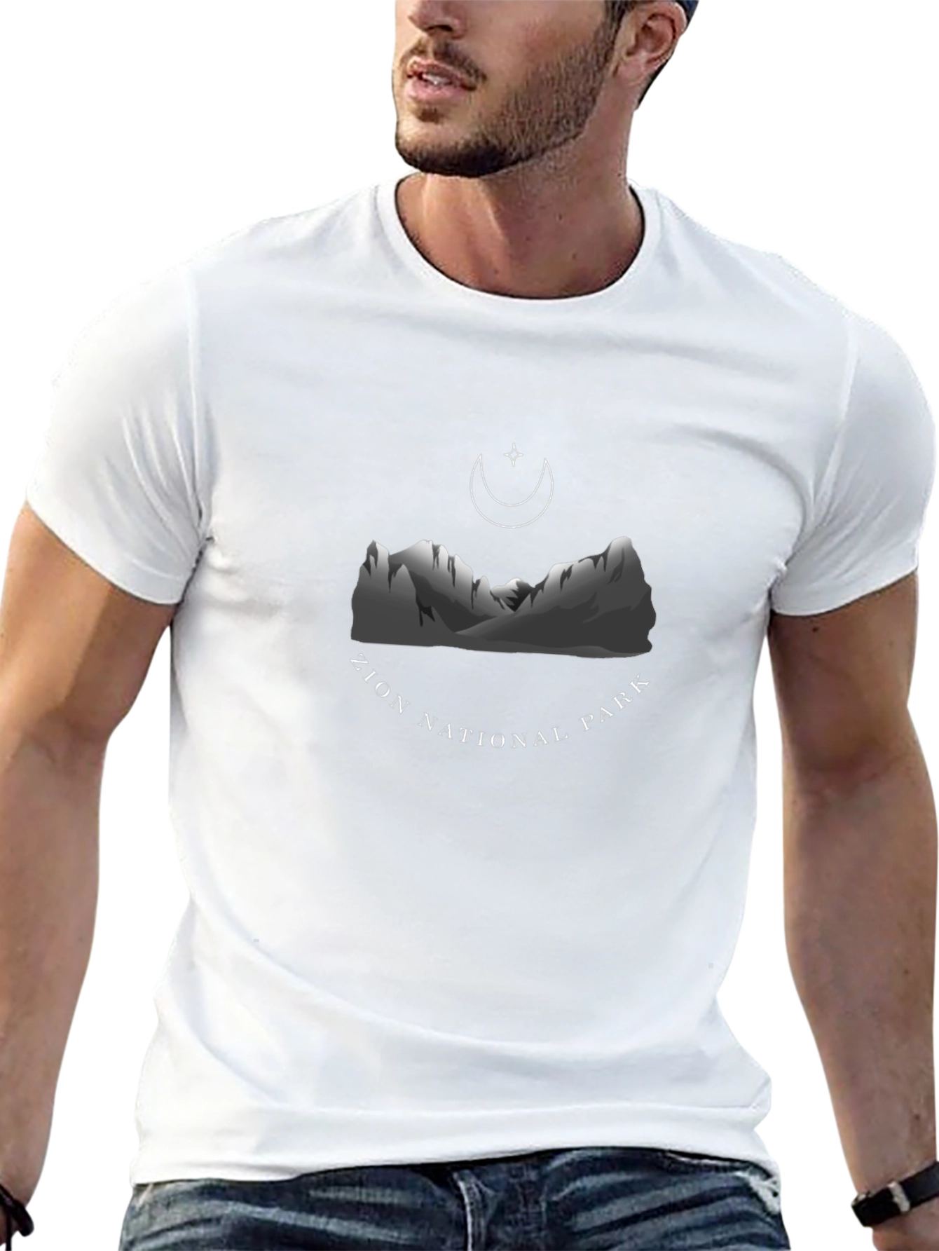 Zion National Park Graphic Tee - Black Cotton