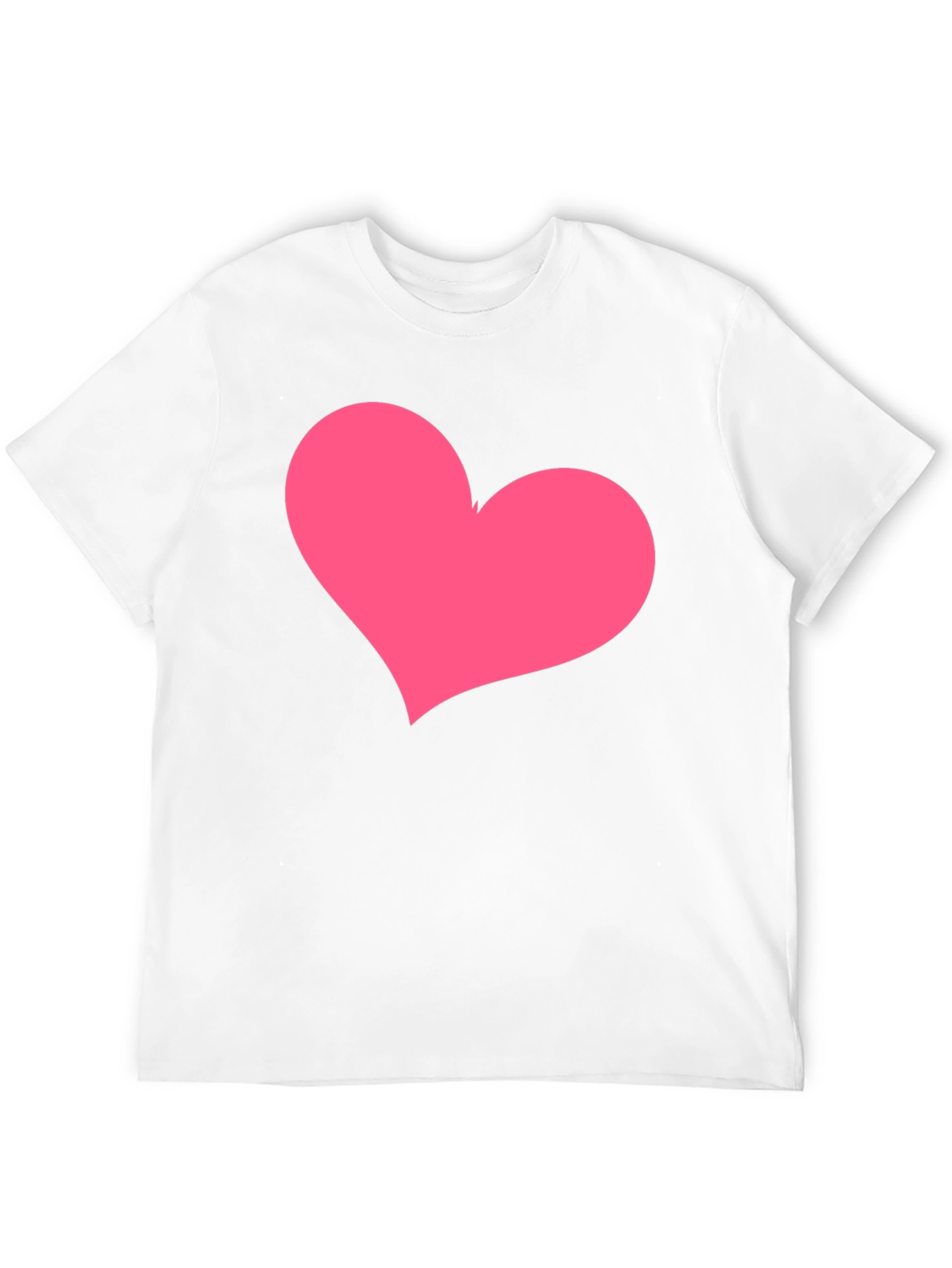 Black T-Shirt with Pink Heart Graphic