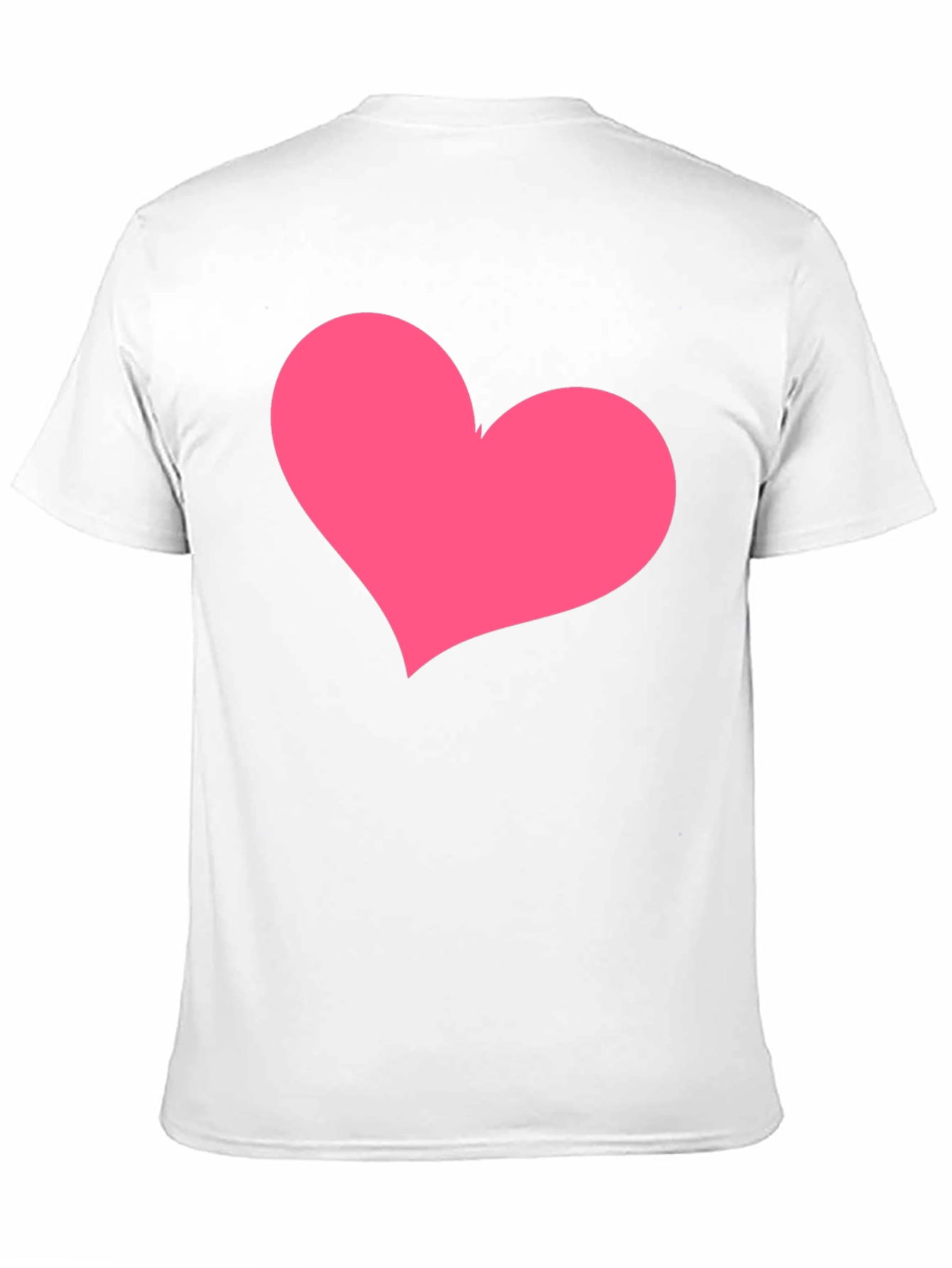 Black T-Shirt with Pink Heart Graphic