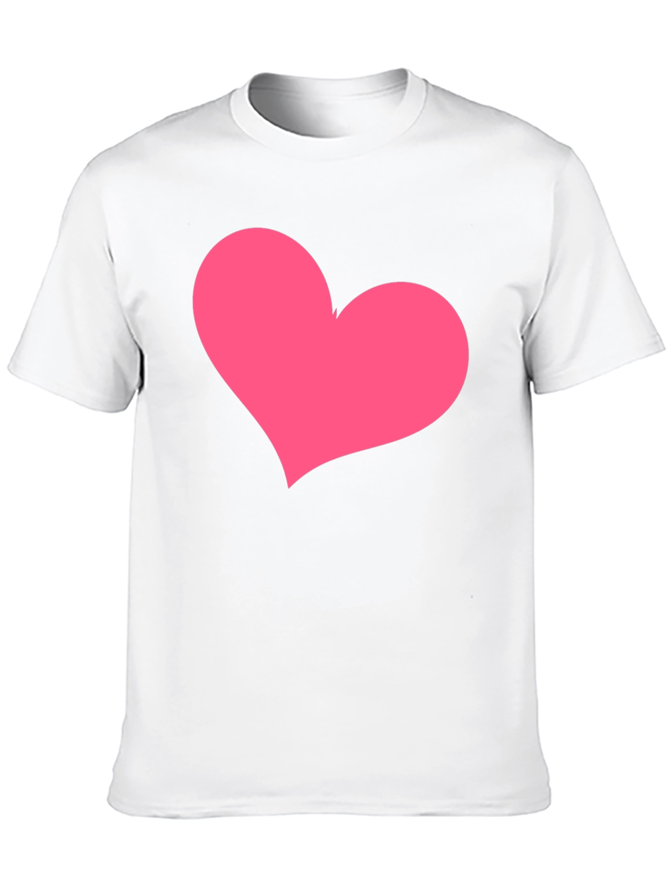 Black T-Shirt with Pink Heart Graphic
