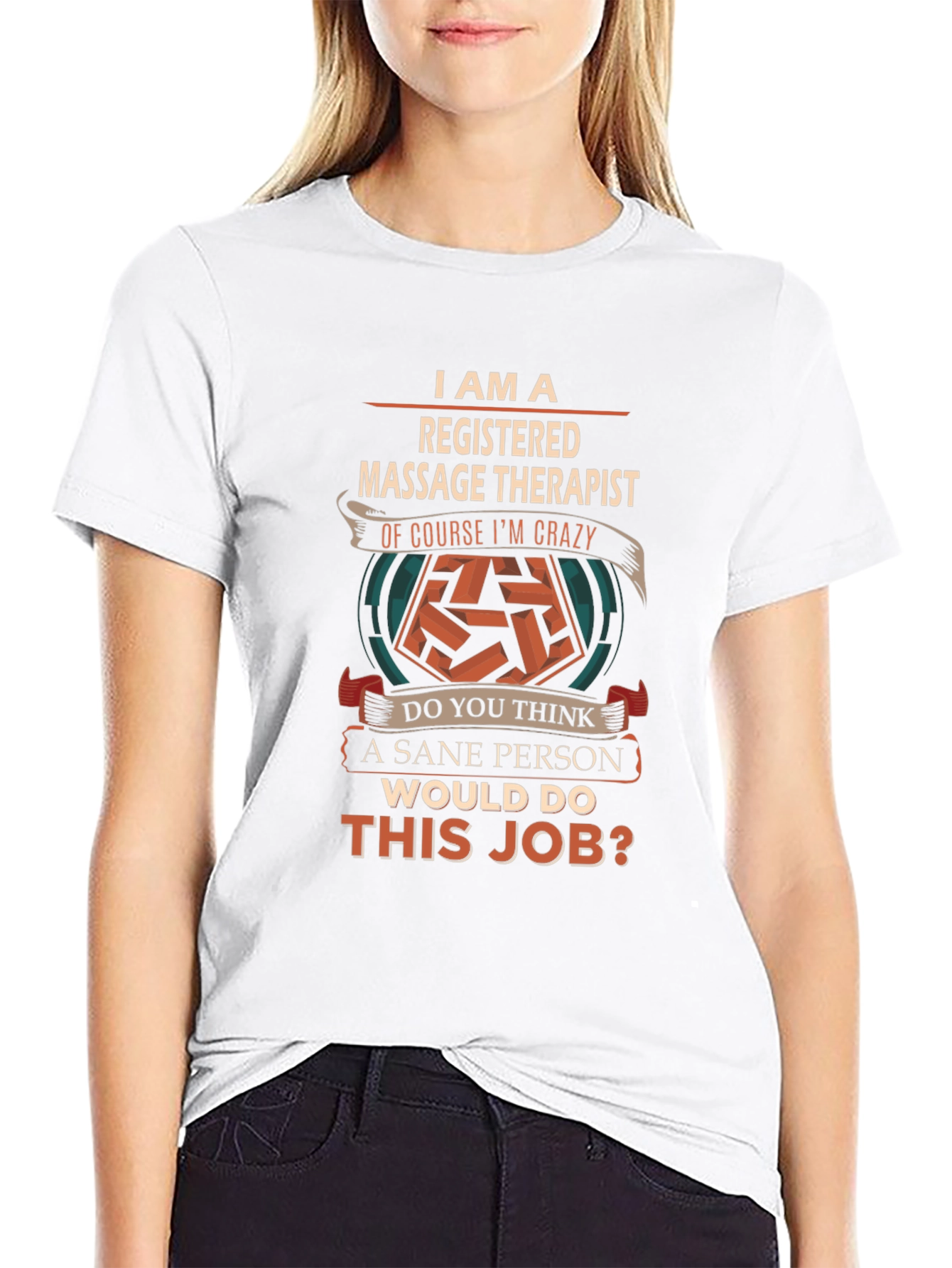 Registered Massage Therapist Crazy Job T-Shirt